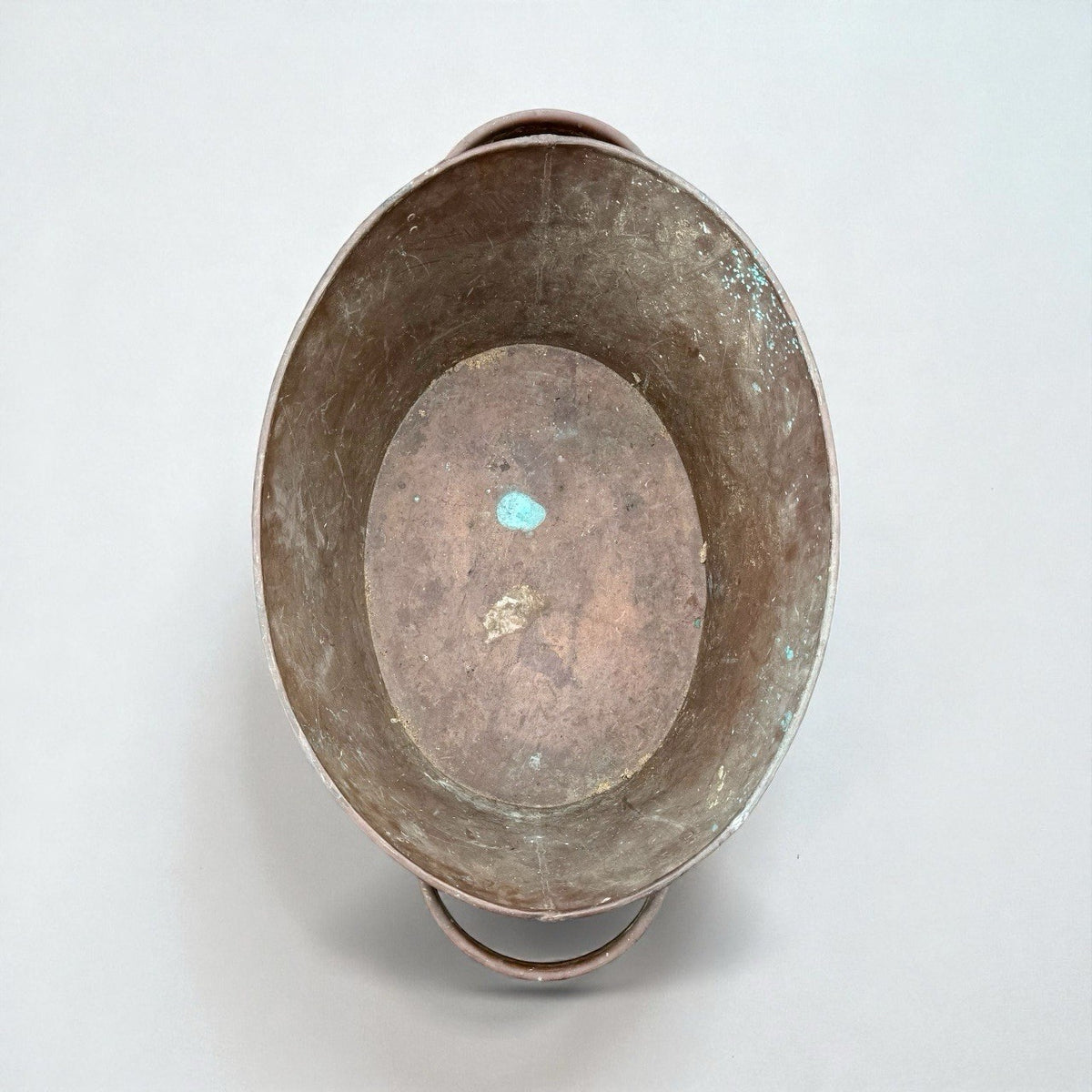 Antique Large Copper Pot Log Bin