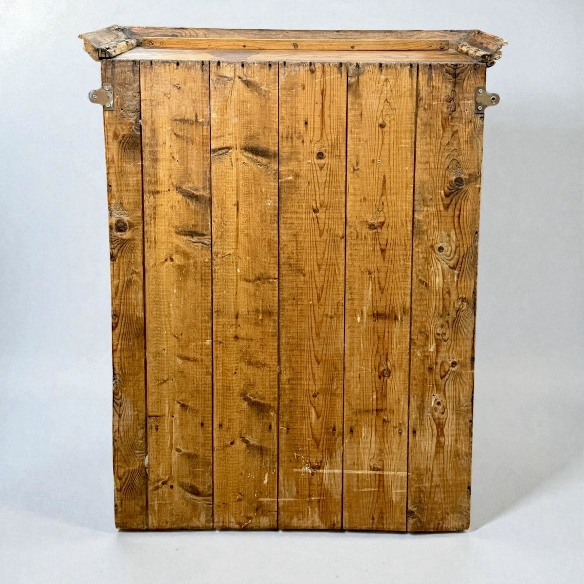 Antique Victorian Pine Wall Unit Rustic Wooden Shelving Display Cabinet Unit