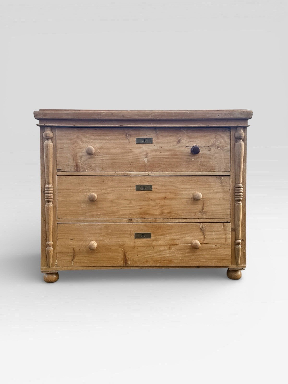 Victorian Pine Chest of Drawers Antique 19th Century Bedroom Storage