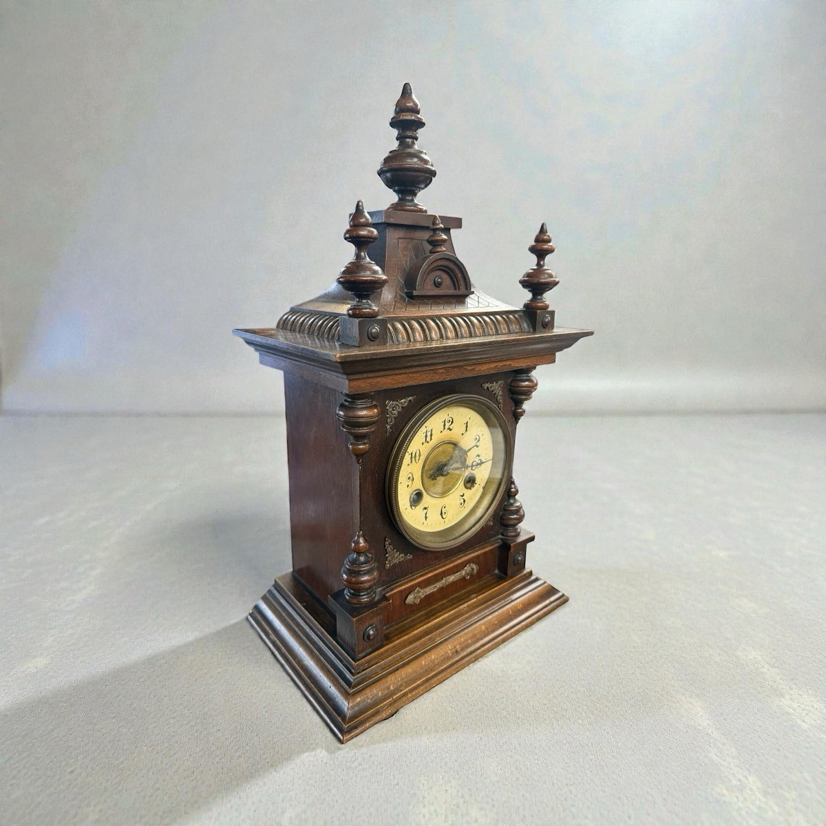 Antique Junghans Mantel Clock German Vintage Wooden Clock Collectible