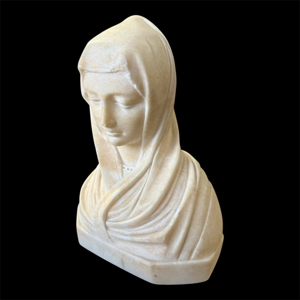 Vintage Cast Marble Madonna Bust 