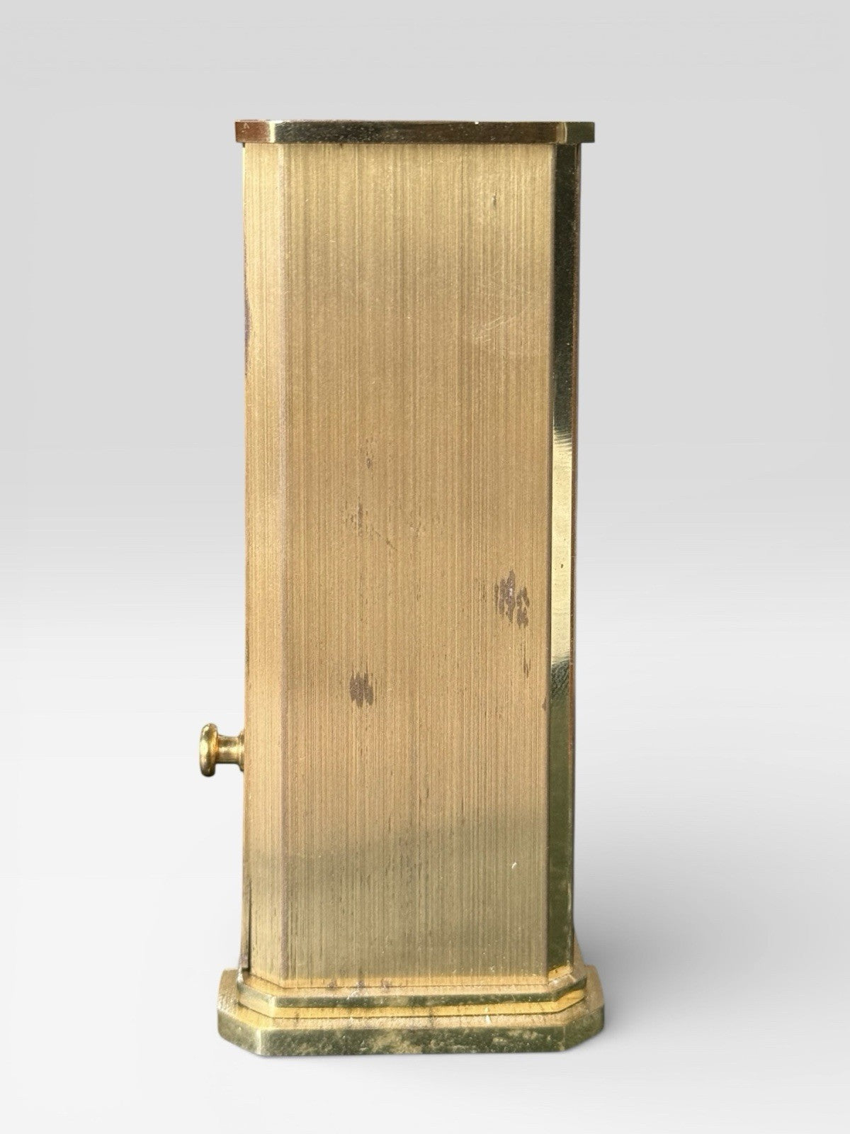 Vintage Tiffany & Co Brass Mantel Clock Roman Numeral Desk Clock