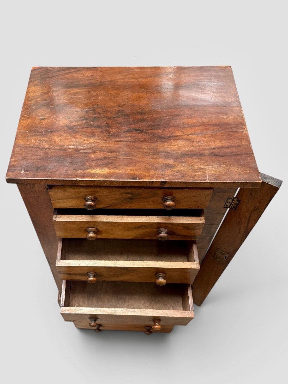 Antique Wellington Chest of Drawers Compact Bedroom Storage 