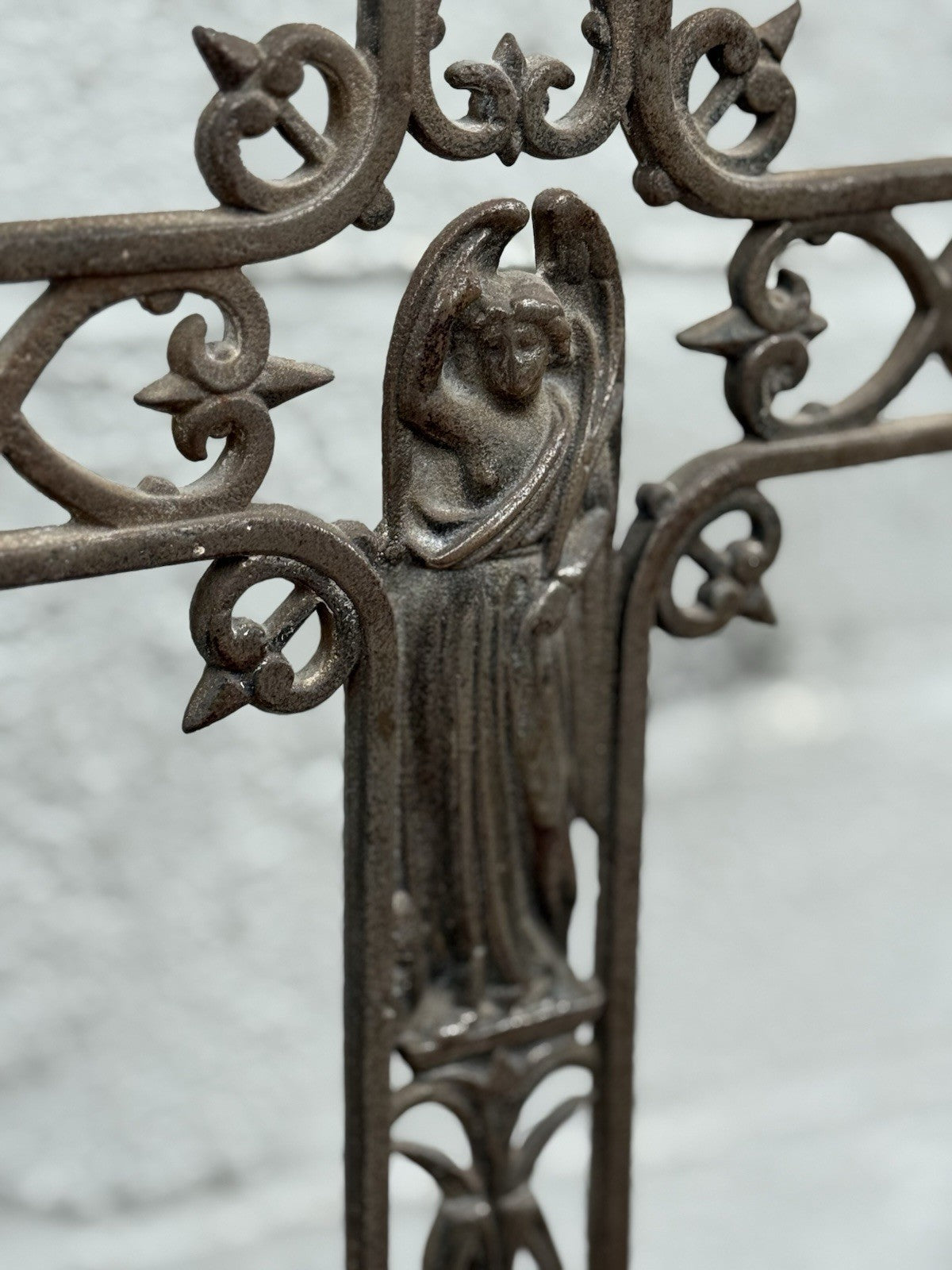 Antique Crucifix On Stand 
