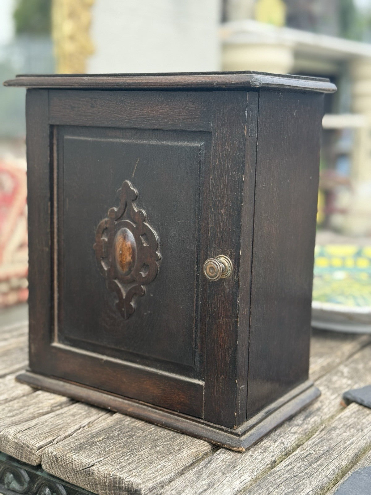 Antiques Smokers Pipe Cabinet