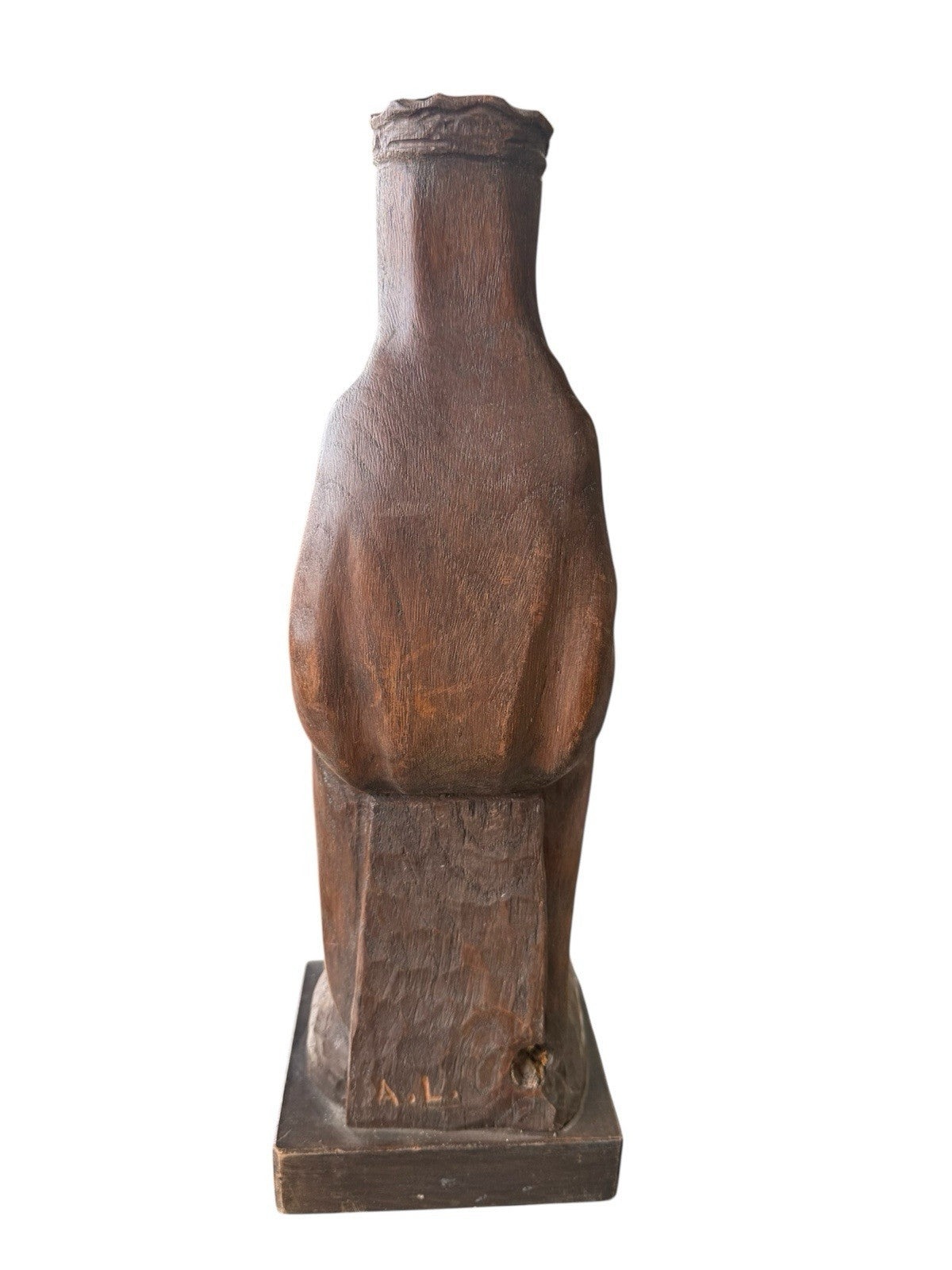 French Hand carved Madonna And Child Statue
