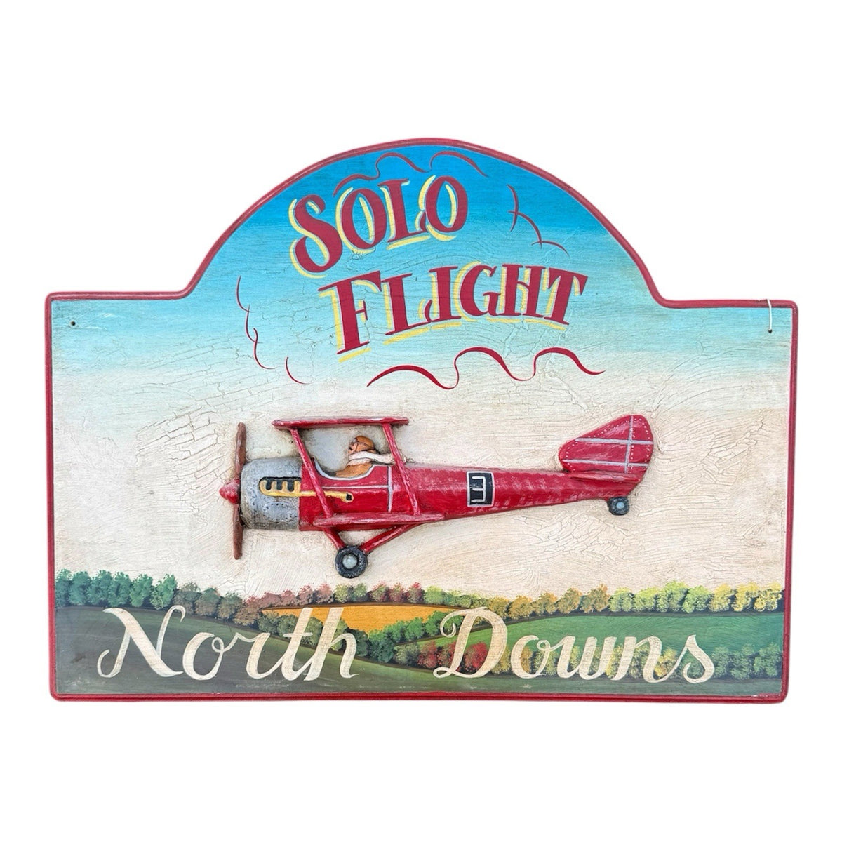 vintage hand painted wooden sign