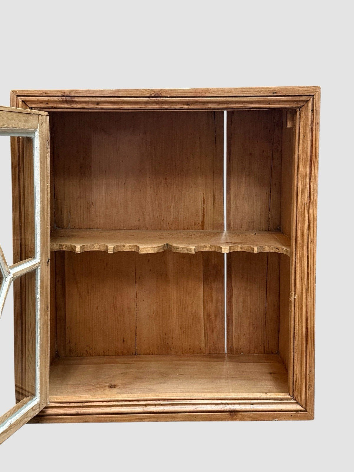 Antique Victorian Pine Wall Mounted Hanging Shelf Unit Rustic Kitchen