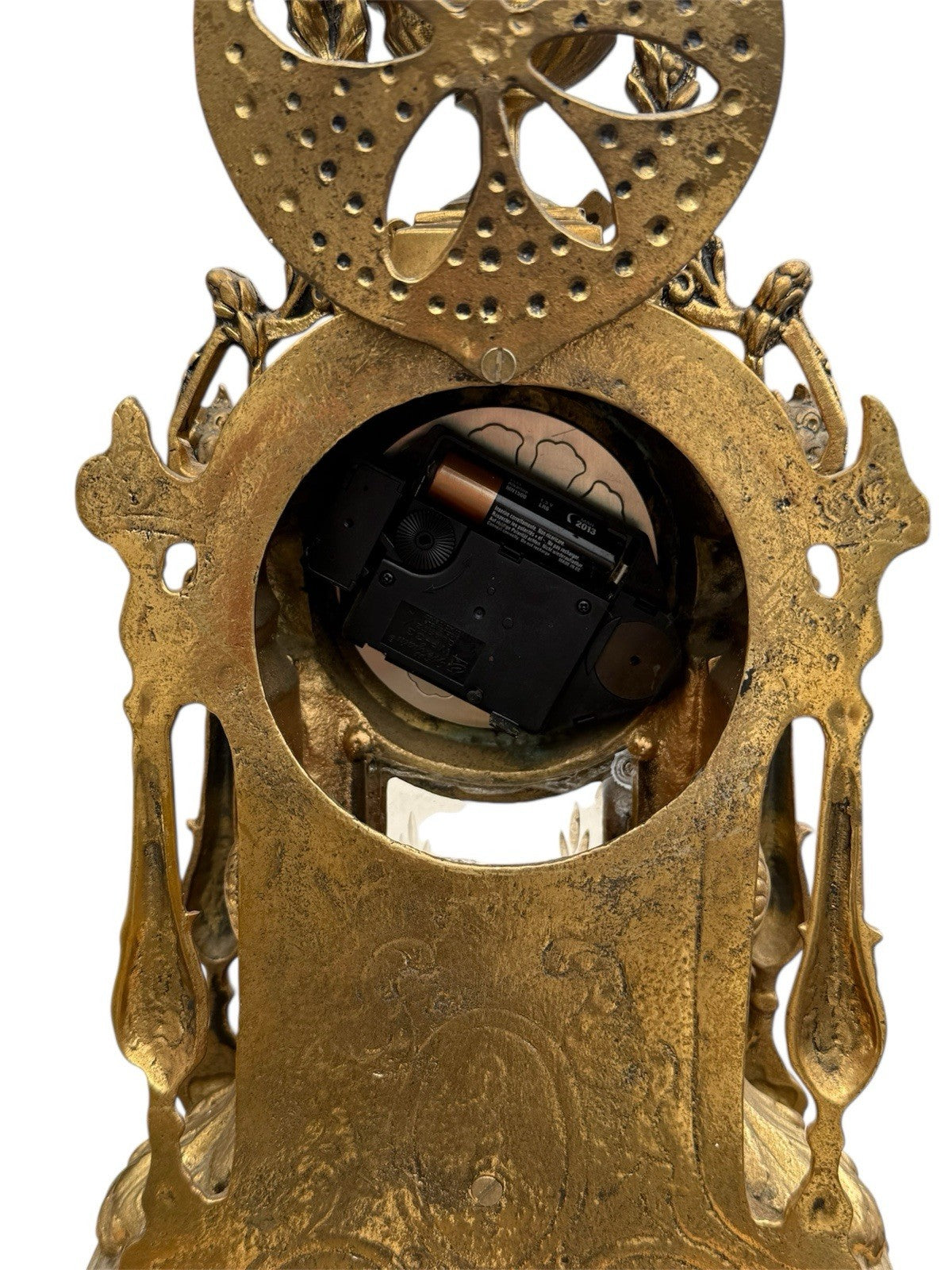 Vintage Baroque Style Electric Mantle Clock 