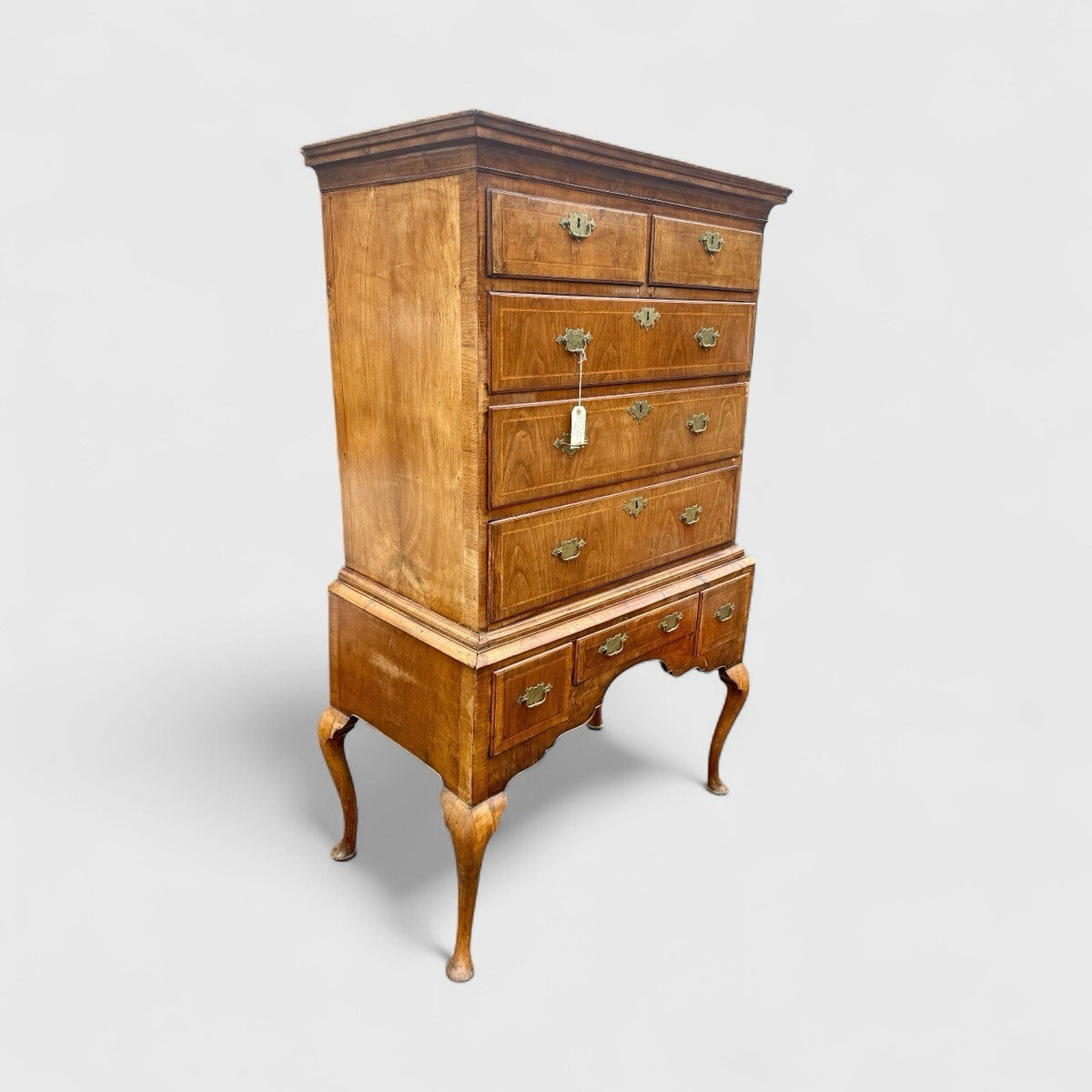 George II Walnut & Feather Chest On Stand 