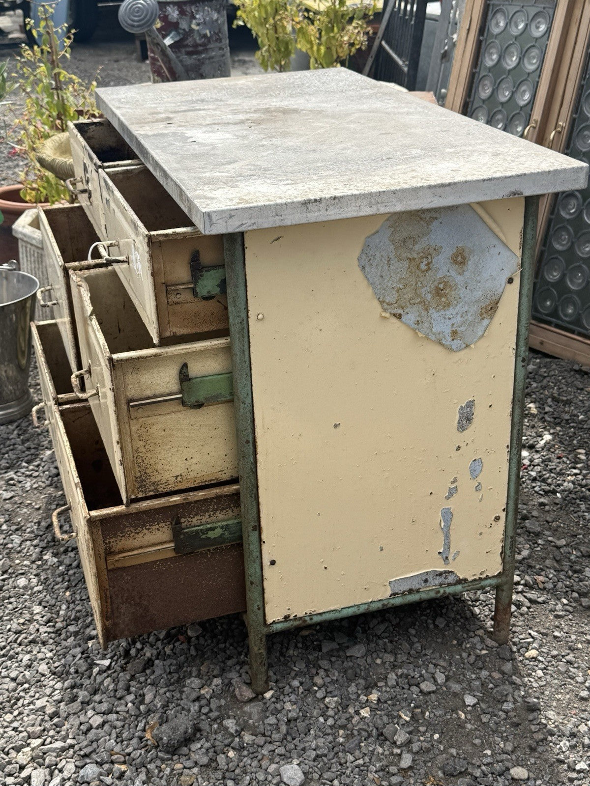 vintage industrial chest drawers Garden Garage Retro 