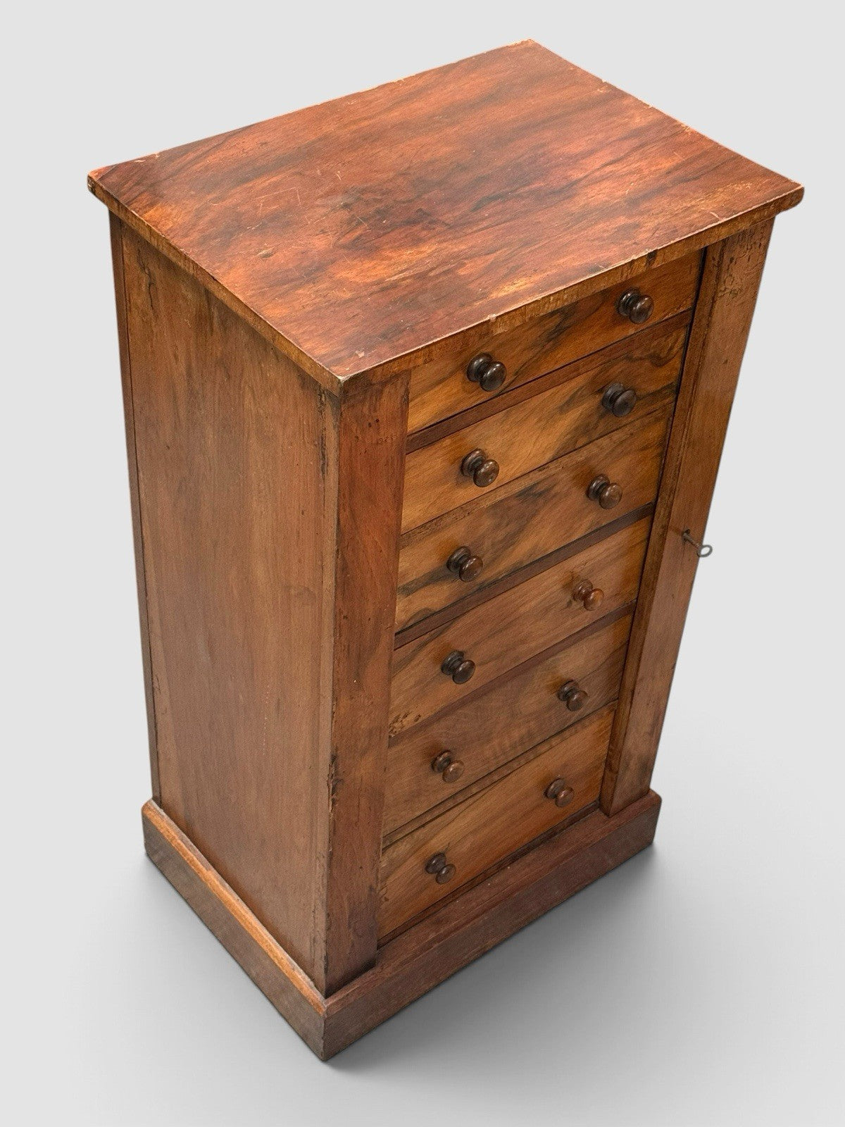 Antique Wellington Chest of Drawers Compact Bedroom Storage 