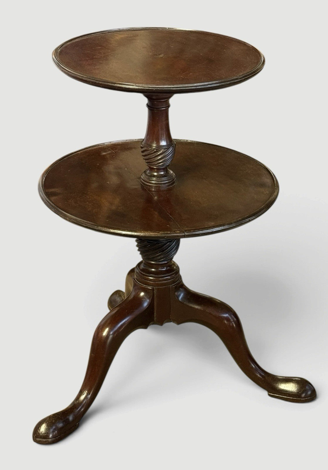 Antique George III Mahogany Dumb Waiter Georgian Serving Stand Circa 1770
