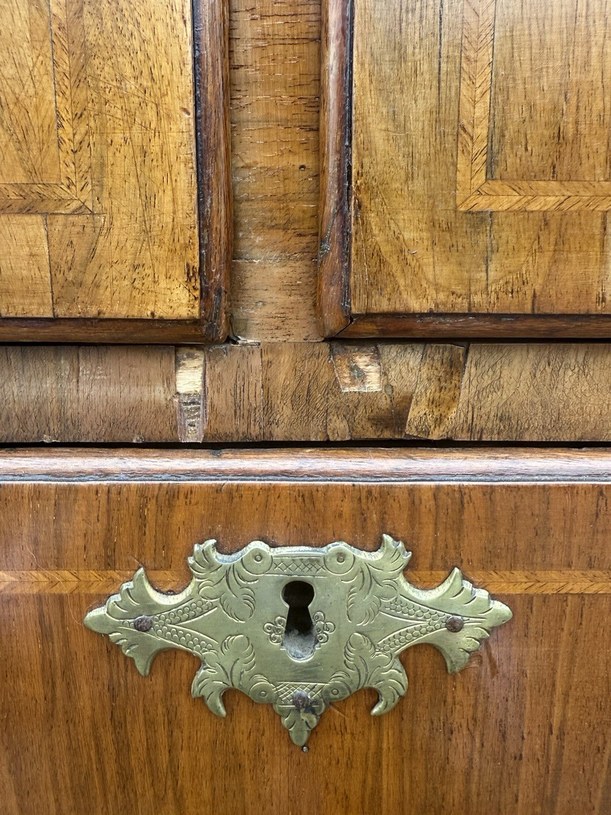 George II Walnut & Feather Chest On Stand 