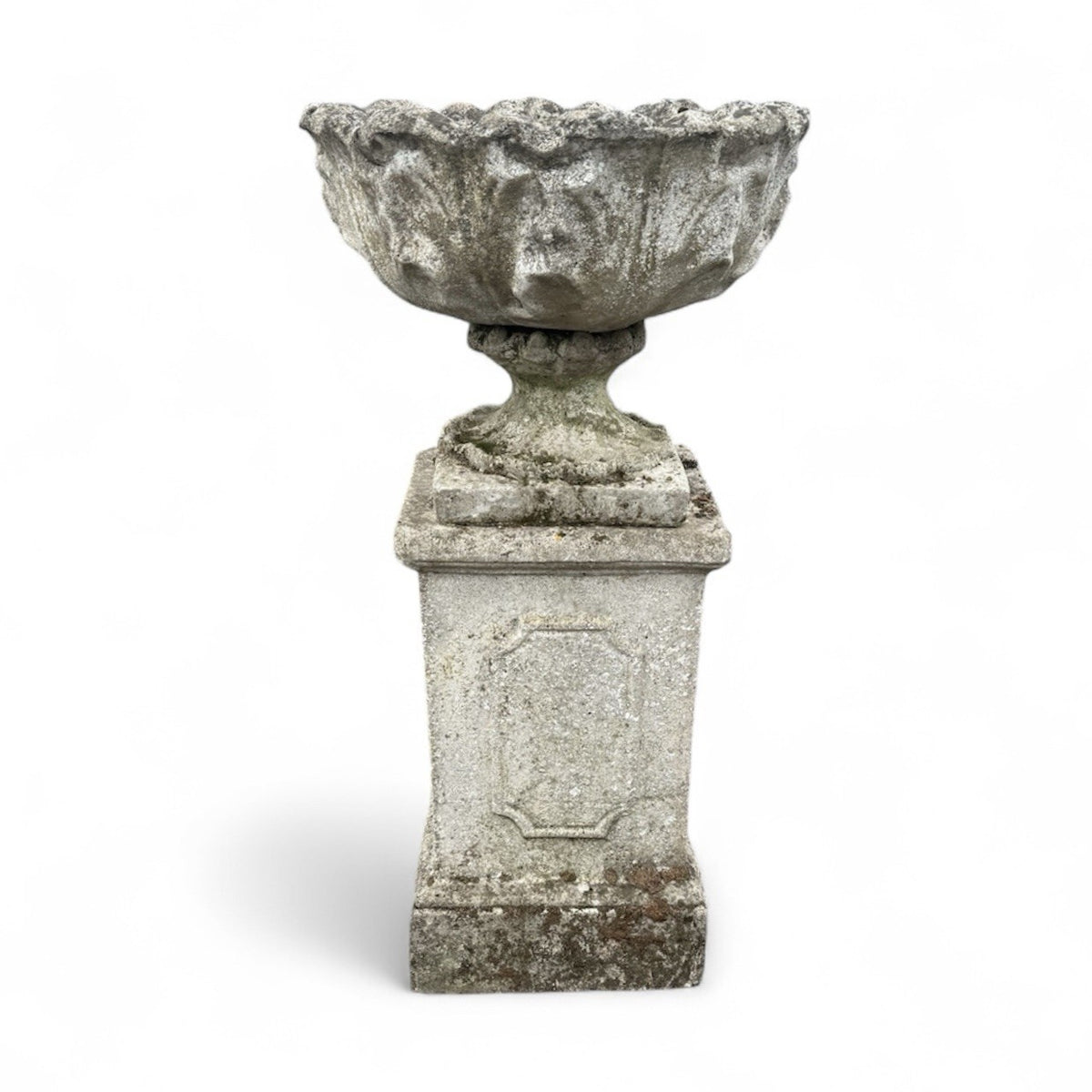 Large Stone Planter On Pedestal 