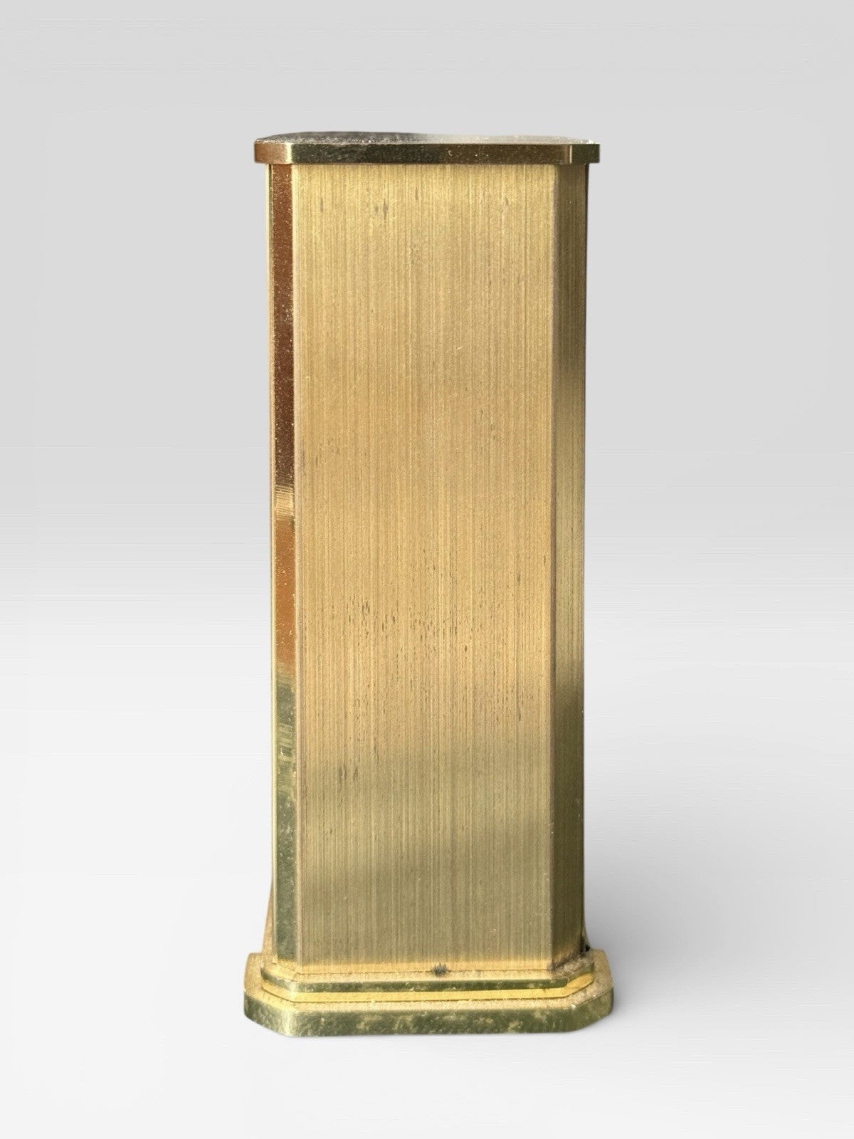 Vintage Tiffany & Co Brass Mantel Clock Roman Numeral Desk Clock