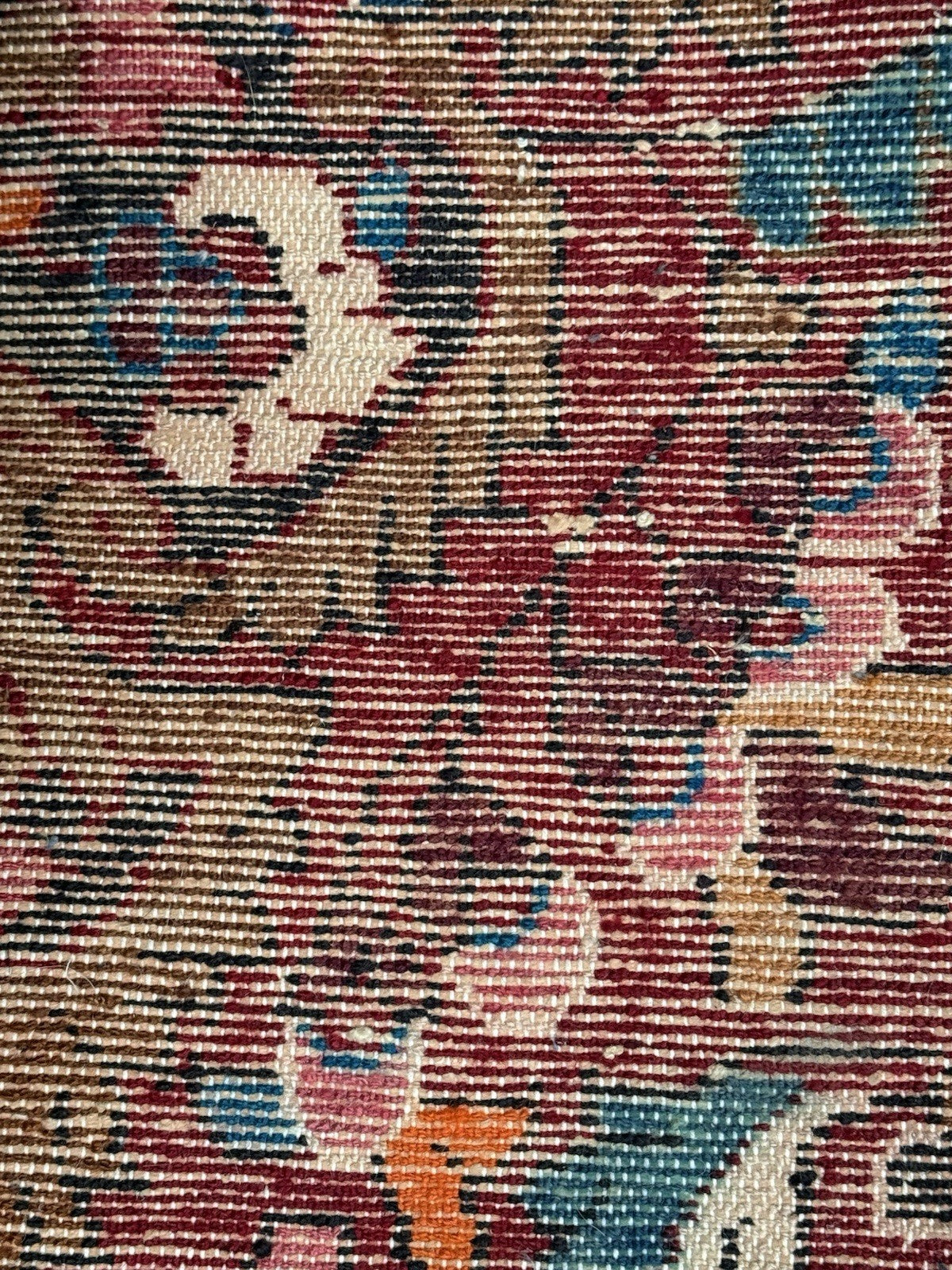 Vintage Keshan Rug Hand Knotted Wool Traditional Oriental Carpet