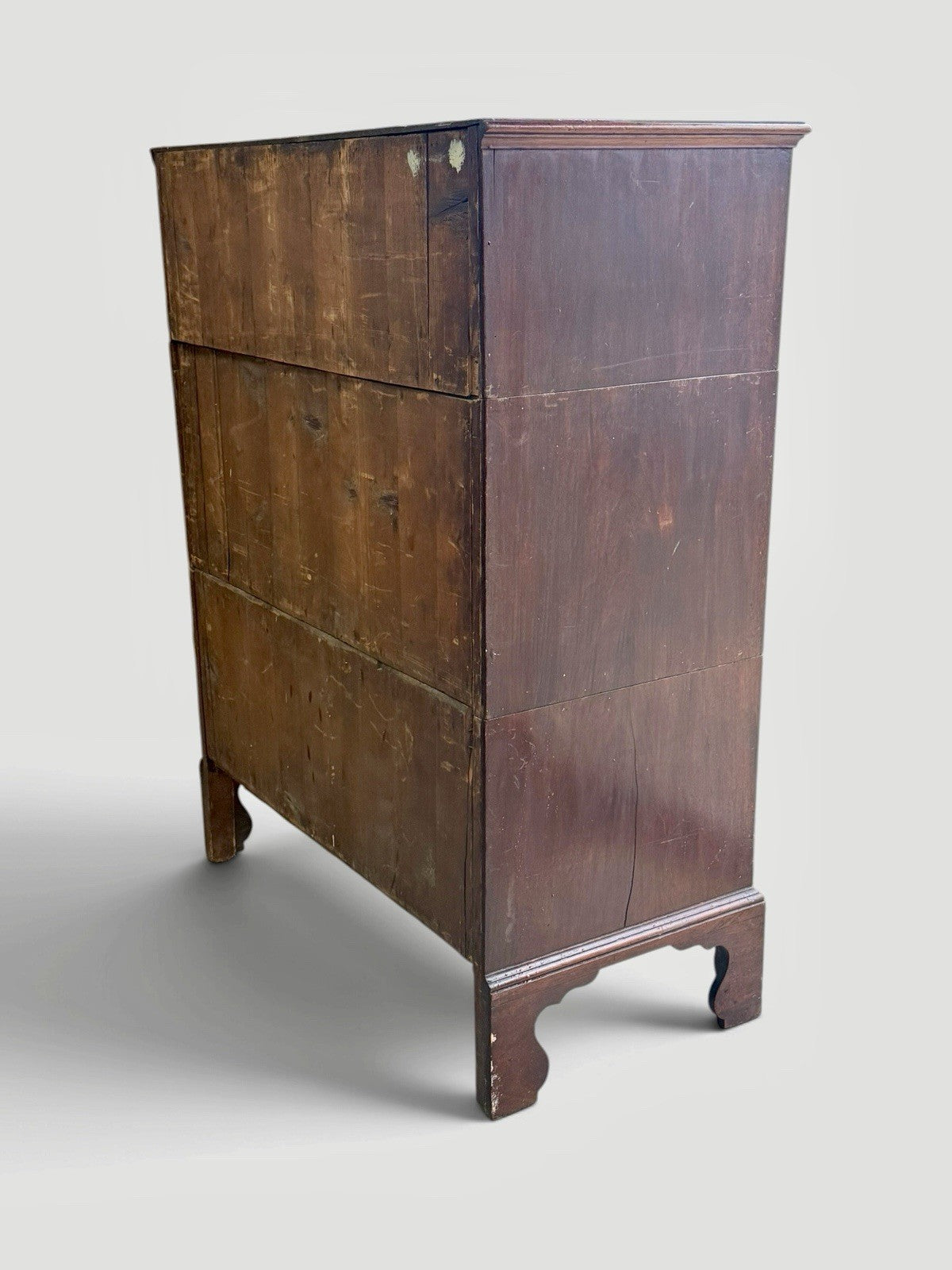 Large Antique Georgian Chest of Drawers Sectional Storage Furniture 188cm Wide