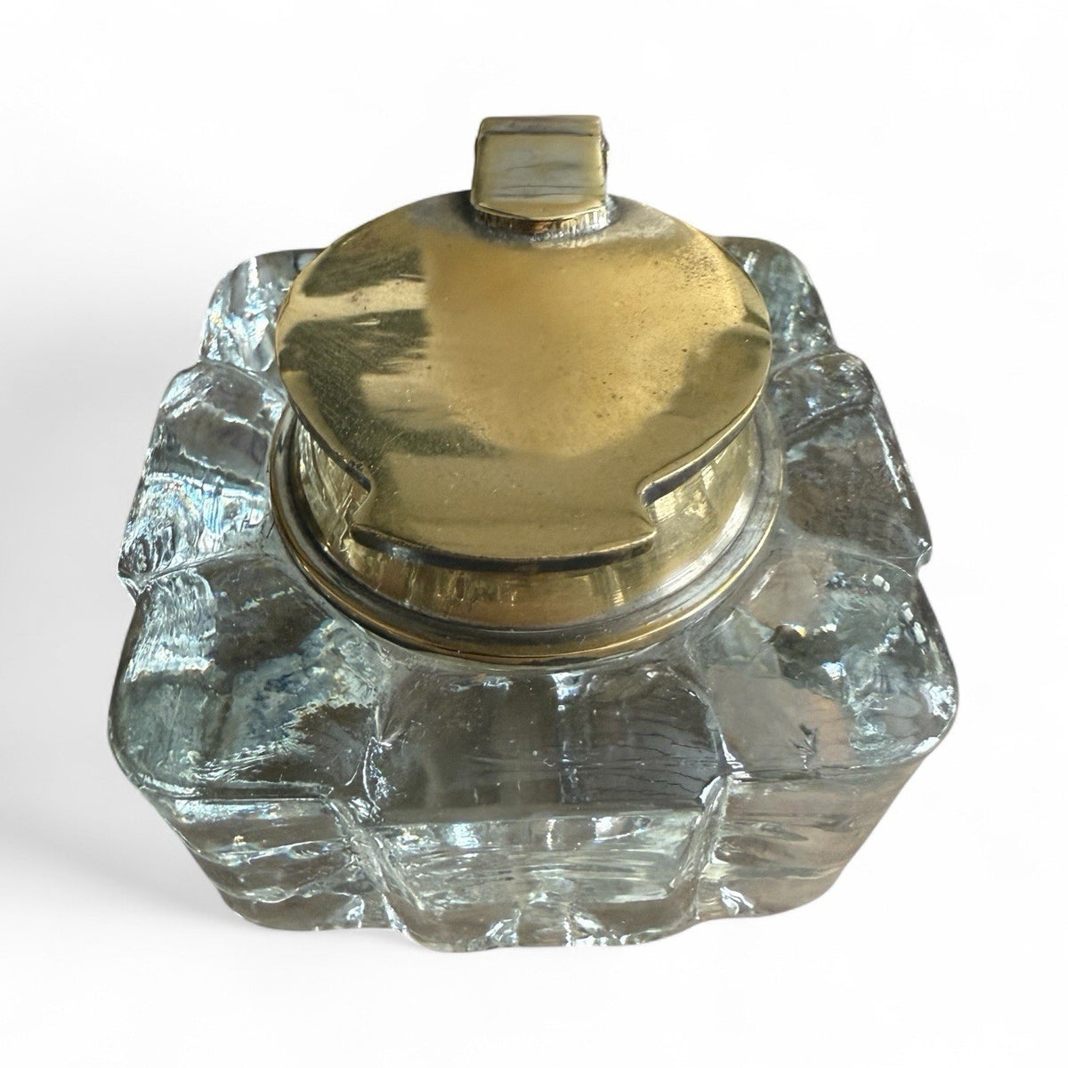 Antique Cut Glass Inkwell