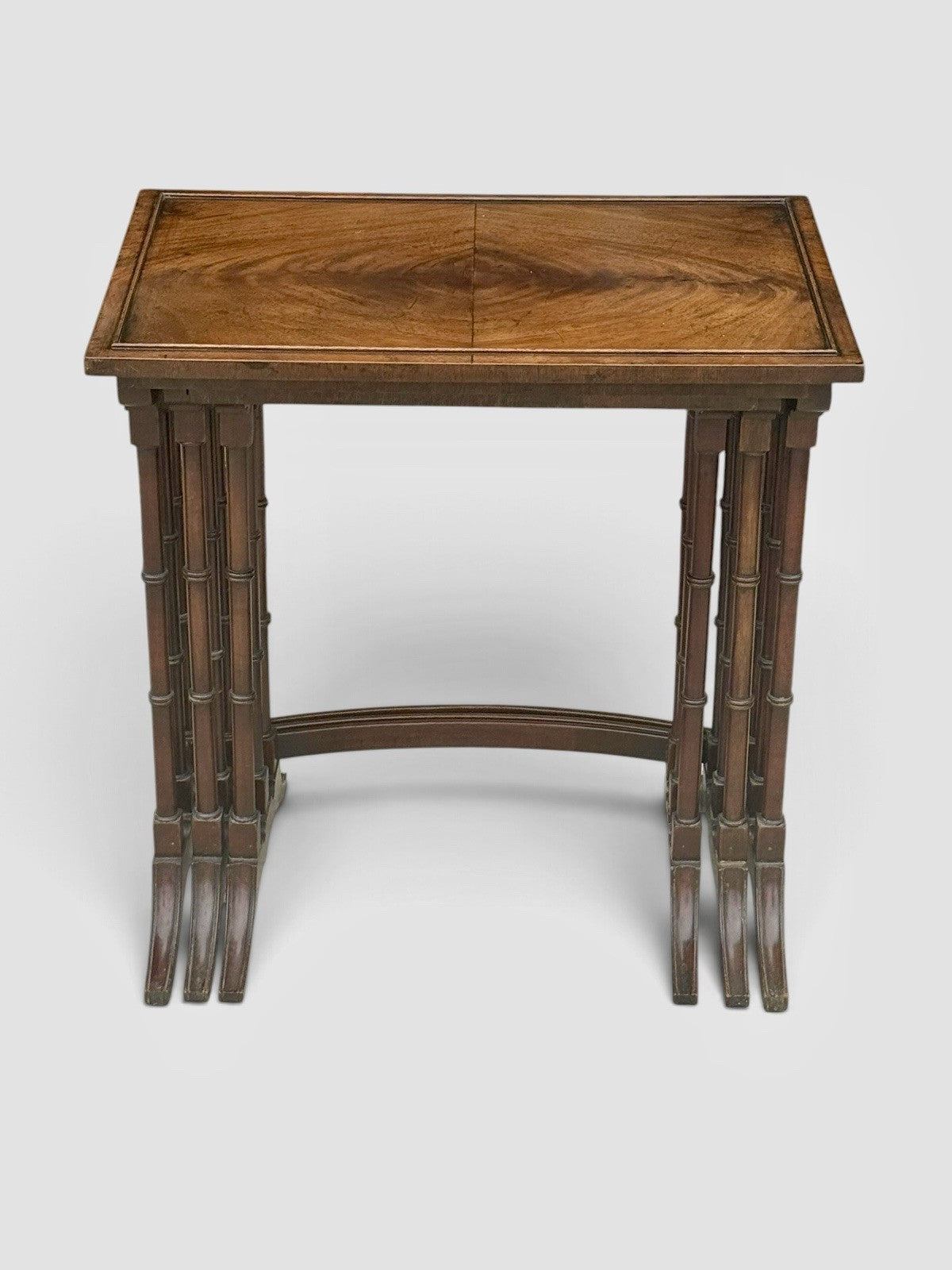 Antique Victorian Nest of Tables Set of 3 Mahogany Occasional Side Tables