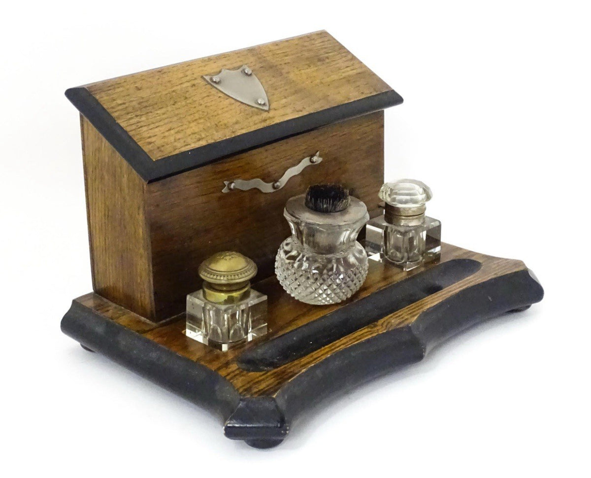 Antique Victorian Oak Desk Compendium 