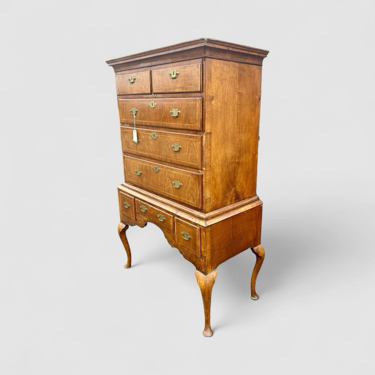 George II Walnut & Feather Chest On Stand 