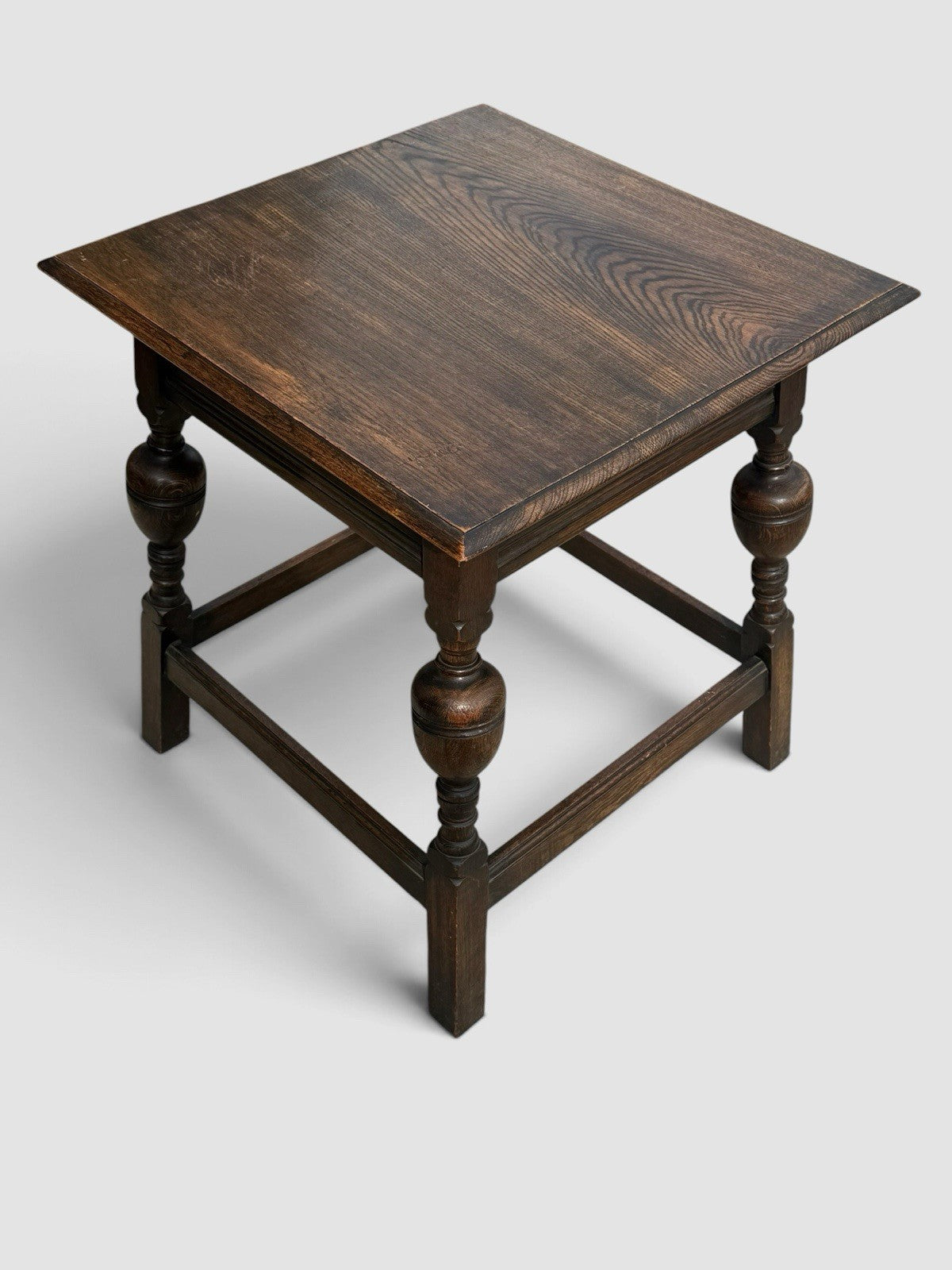 Victorian Oak Side Table Antique Solid Wood Occasional Lamp Table
