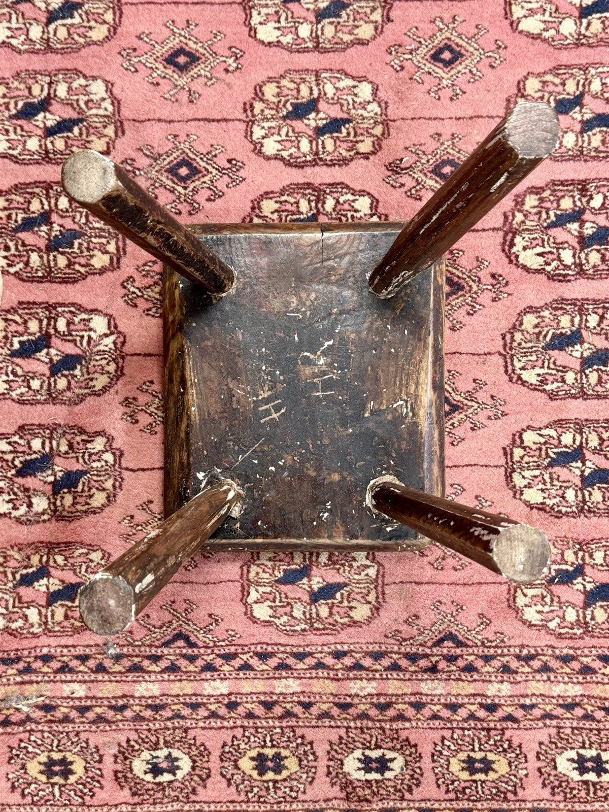 Tiny Antique Farmhouse  Oak Stool