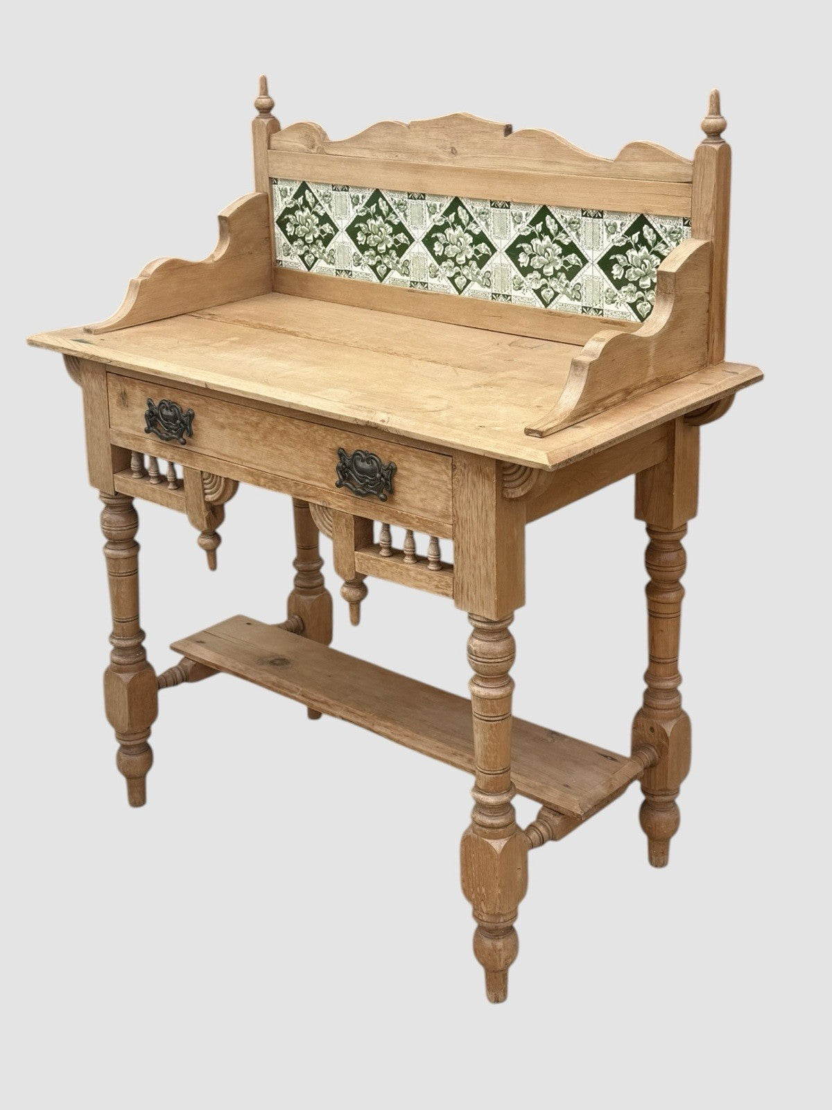 Victorian Pine Washstand Antique Rustic Bathroom Basin Stand Unit