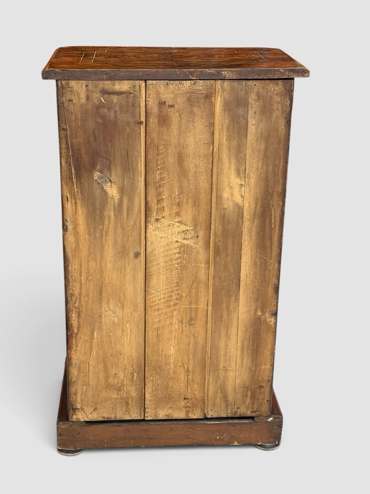 Antique Victorian Walnut Music Cabinet Glazed Door Inlaid Sheet Music Storage