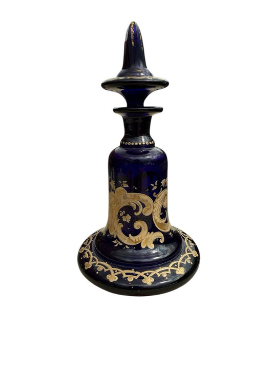 Early Victorian Colbolt Blue Glass Perfume/Scent Bottle c.1860s