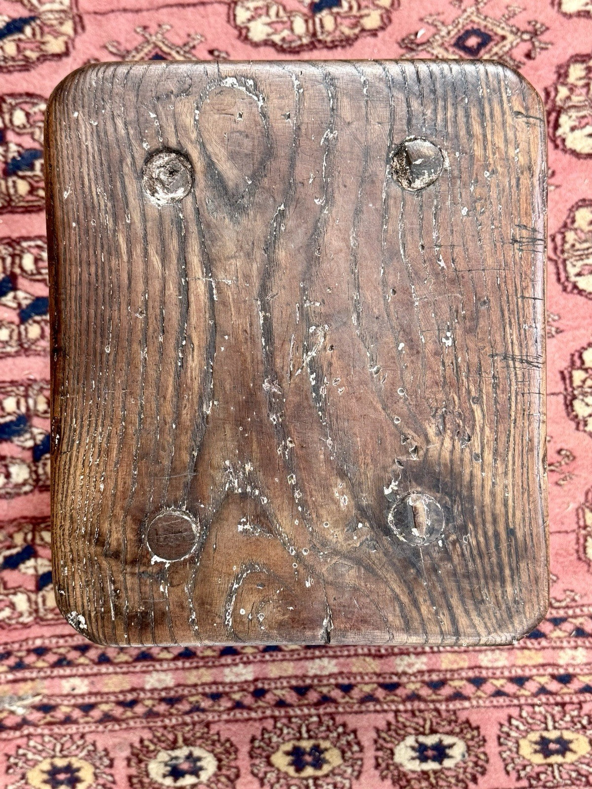 Tiny Antique Farmhouse  Oak Stool