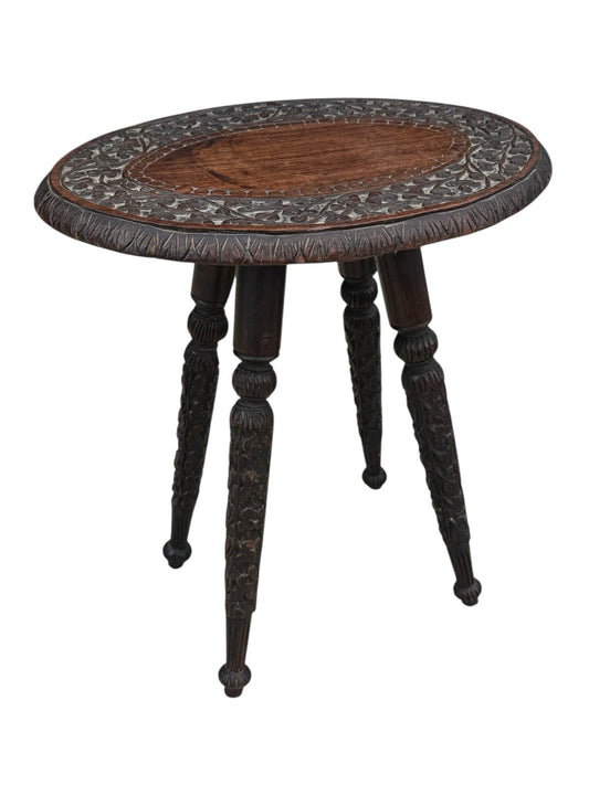 Antique Anglo Indian Carved Stool
