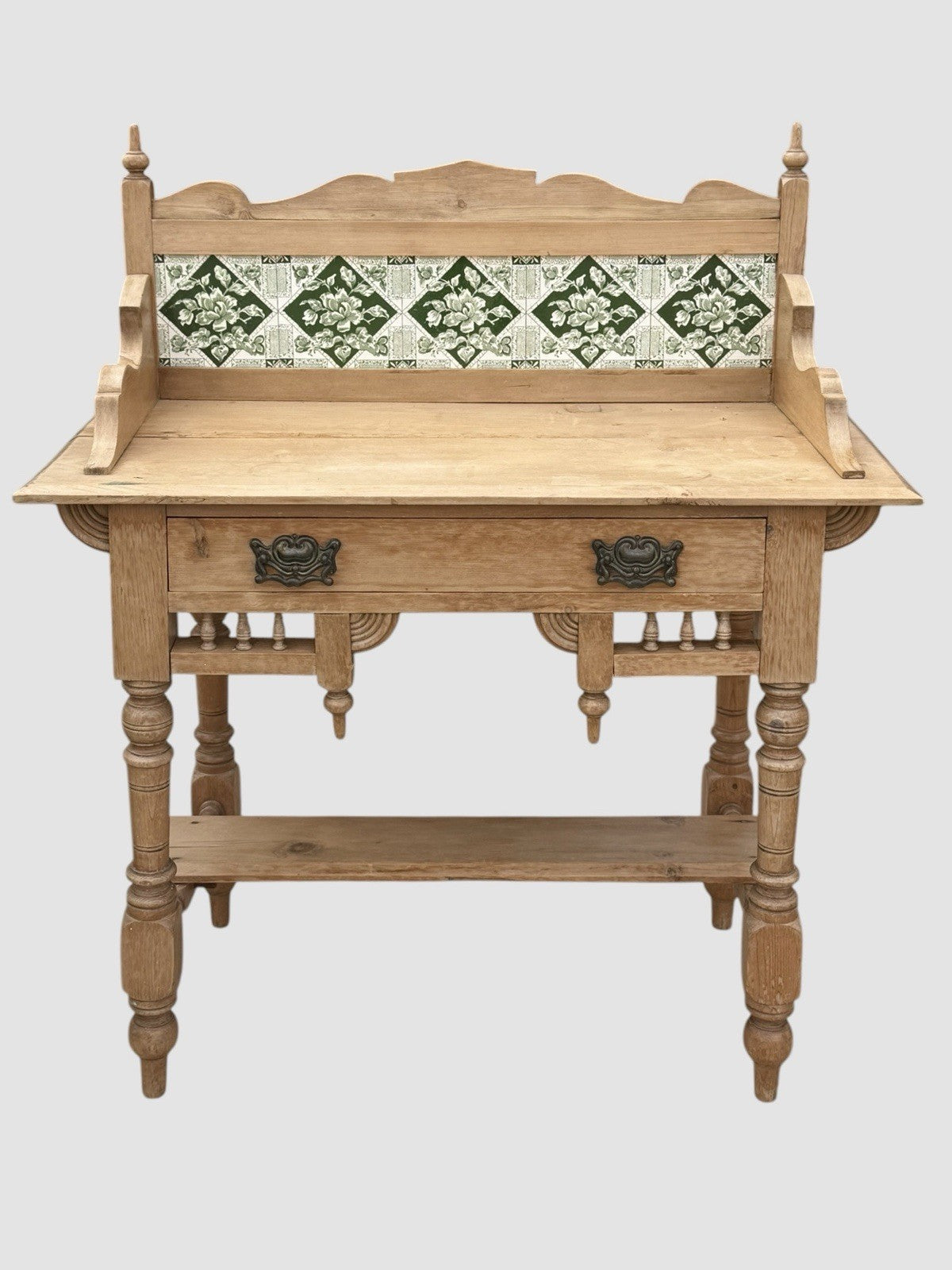 Victorian Pine Washstand Antique Rustic Bathroom Basin Stand Unit