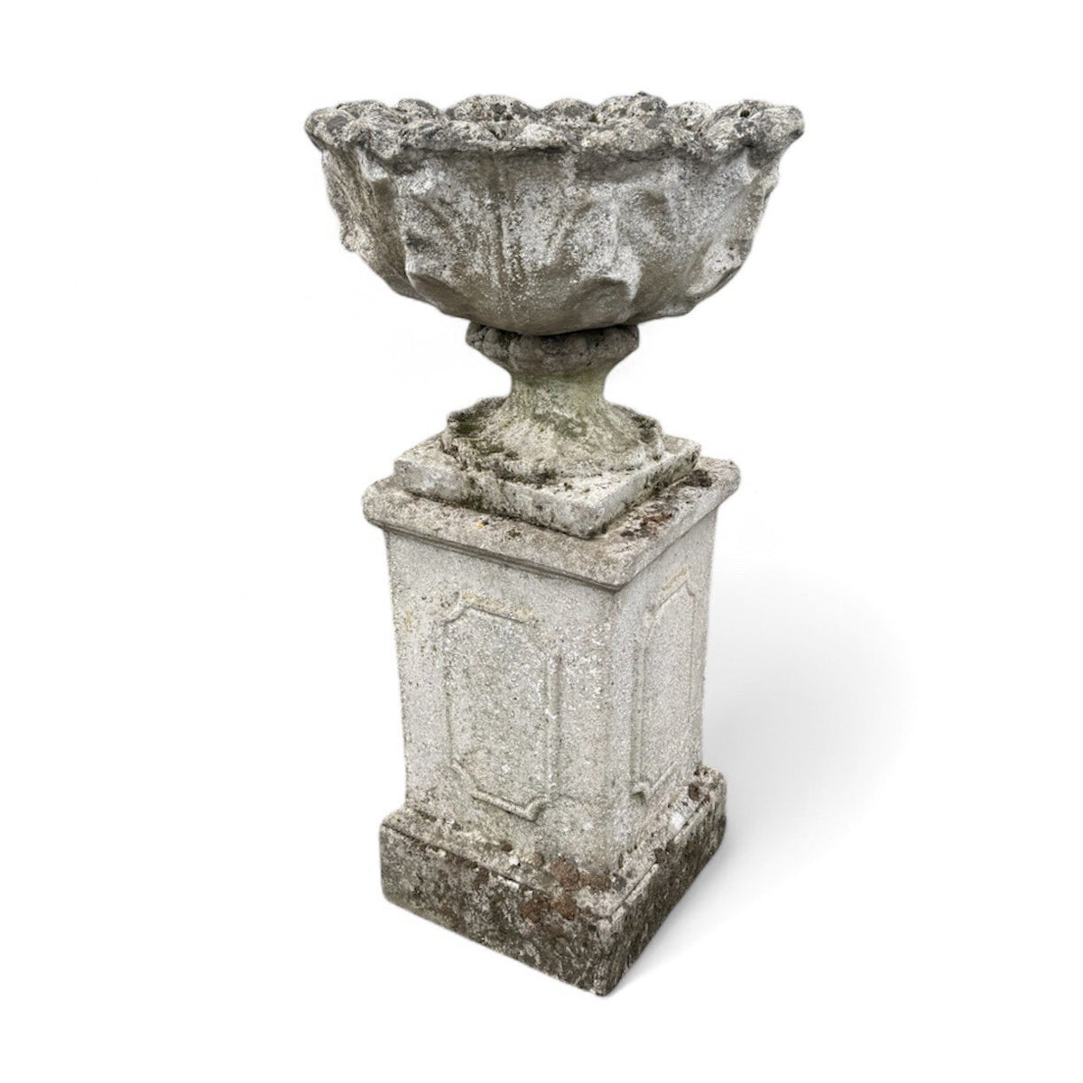 Large Stone Planter On Pedestal 