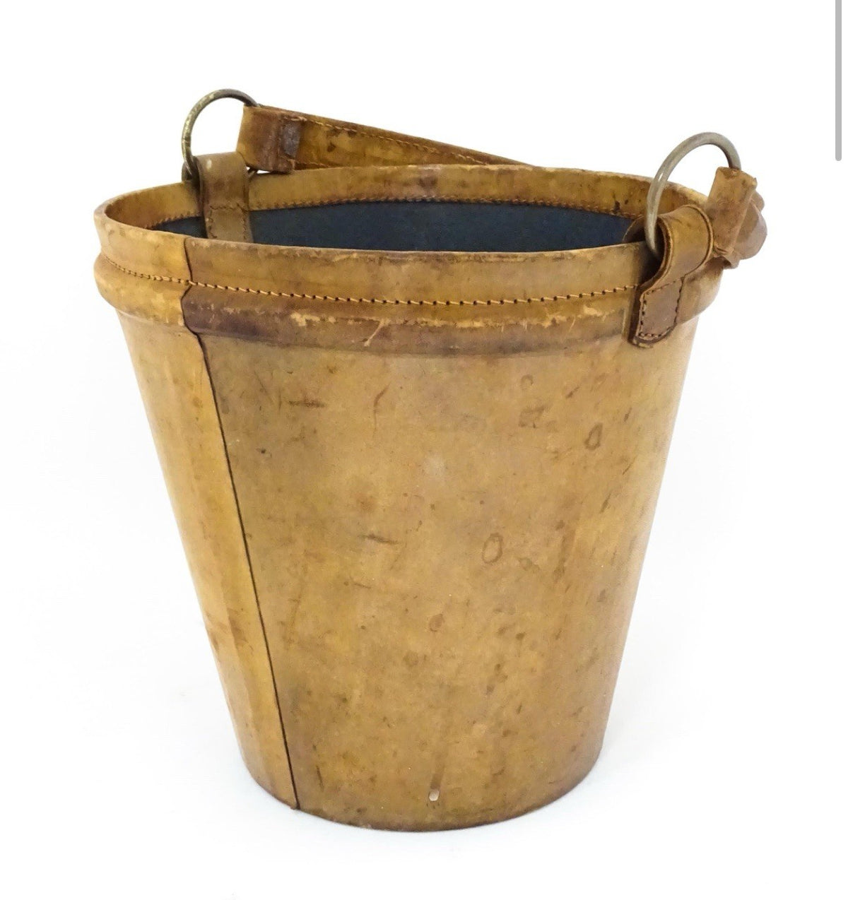 Antique Leather Lined Fire Bucket 