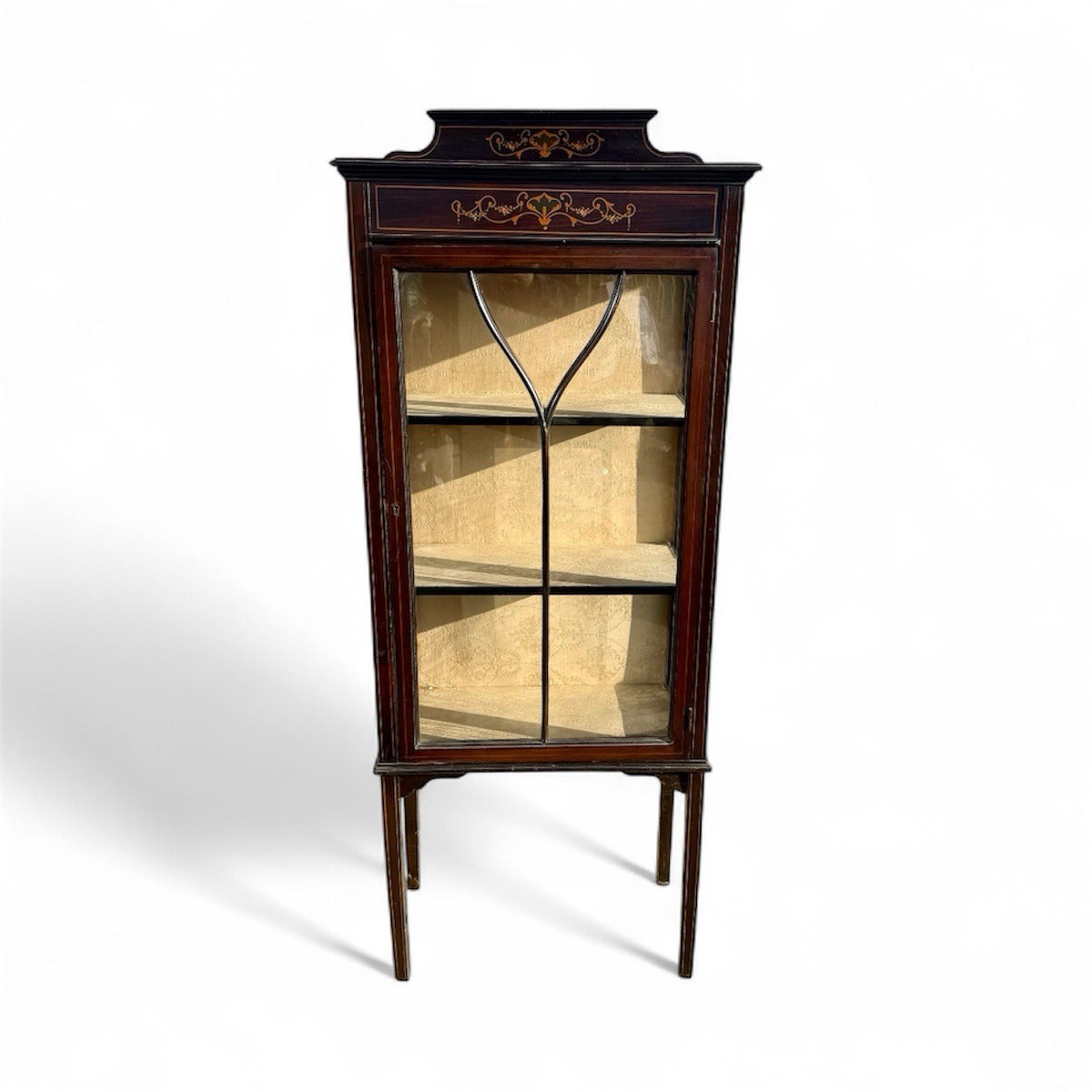 Edwardian Inlaid Mahogany Display Cabinet