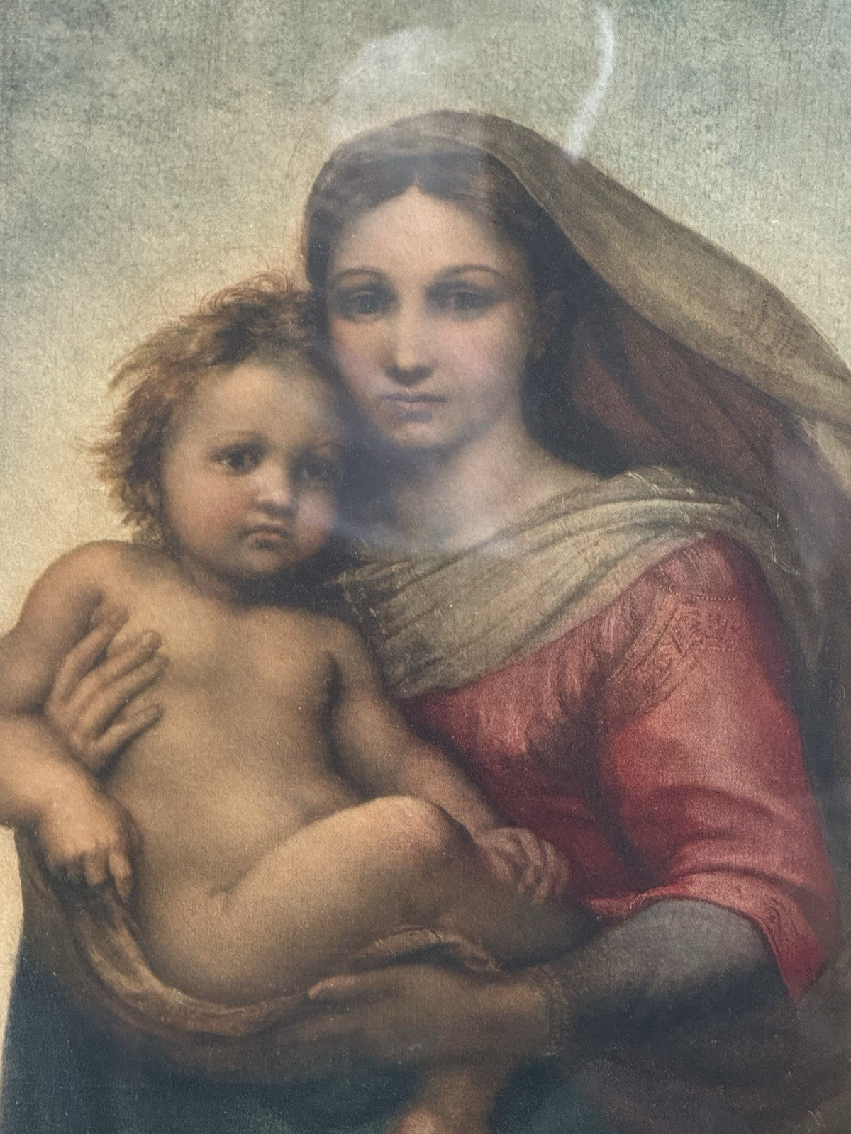 Raphael’s Sistine Madonna Vintage Large Art Print 
