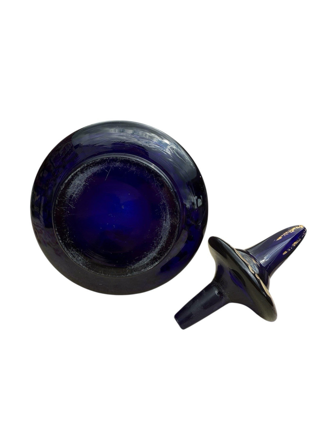 Early Victorian Colbolt Blue Glass Perfume/Scent Bottle c.1860s