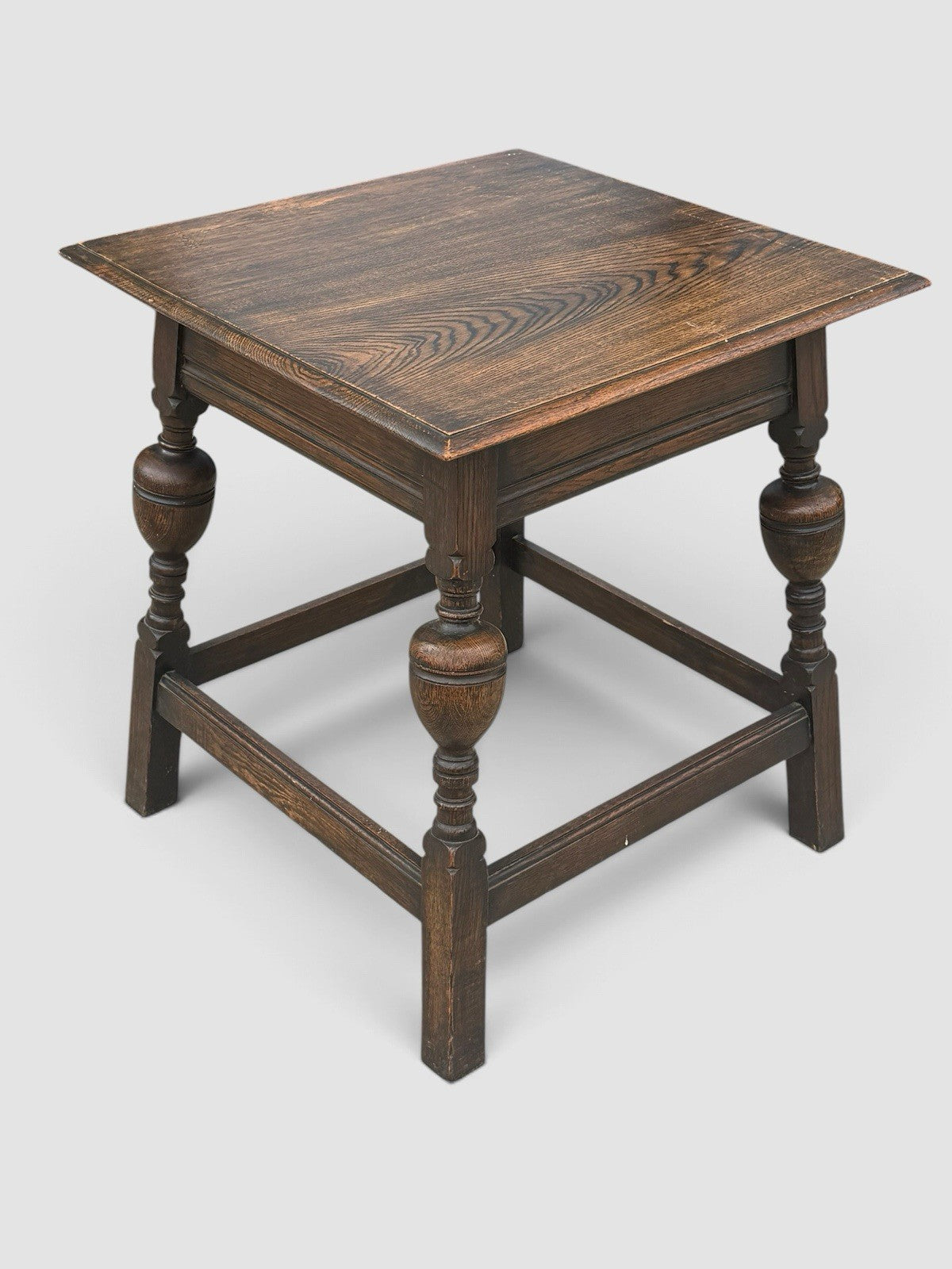 Victorian Oak Side Table Antique Solid Wood Occasional Lamp Table