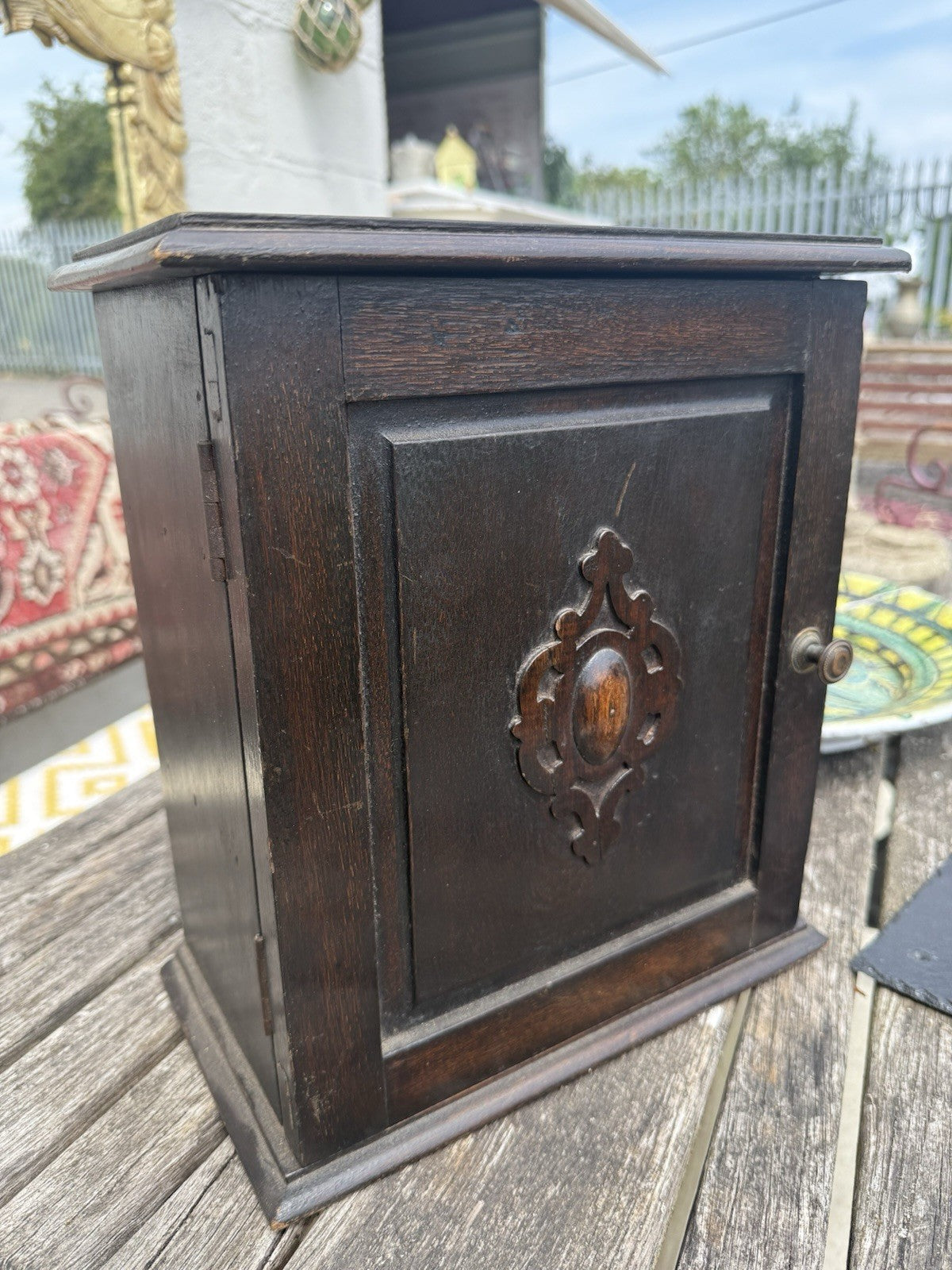 Antiques Smokers Pipe Cabinet