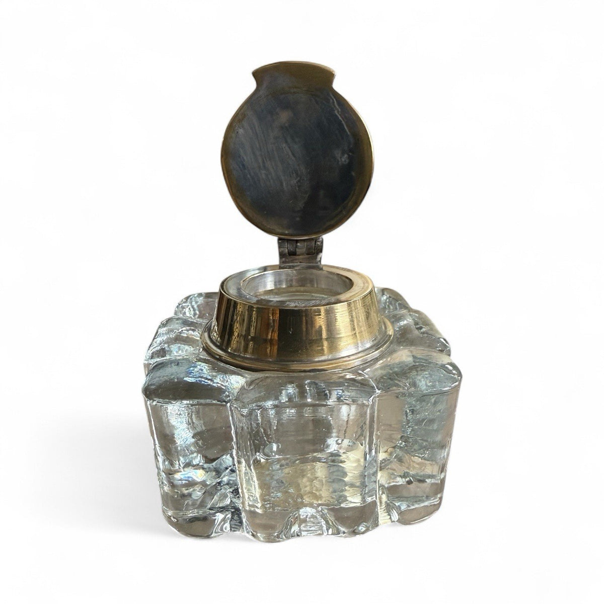 Antique Cut Glass Inkwell