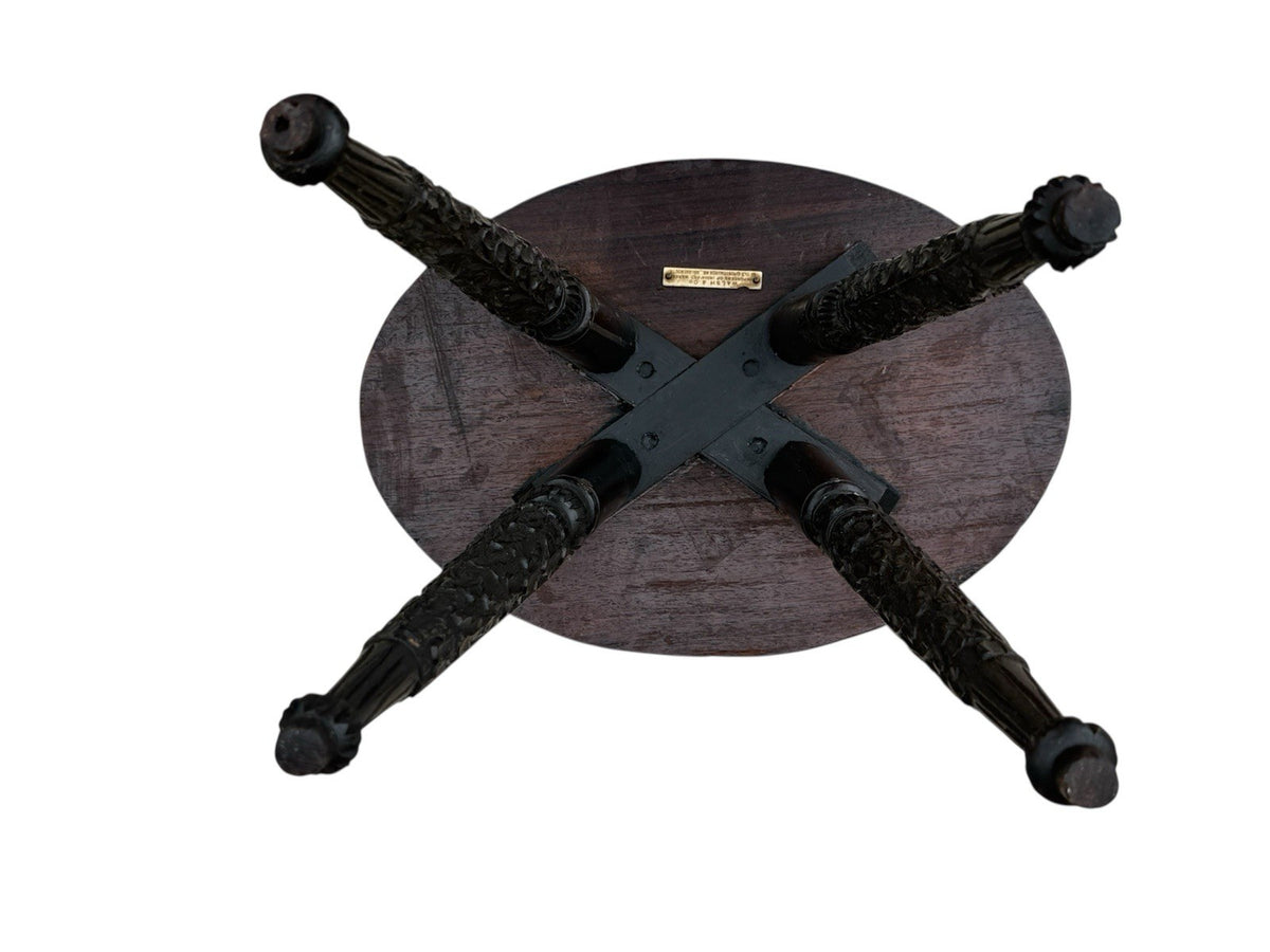 Antique Anglo Indian Carved Stool