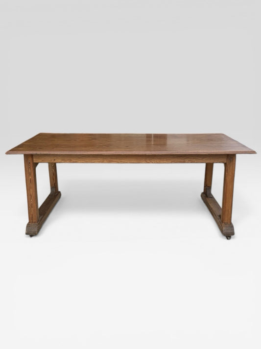 Antique Heals Style Dining Table Early 20th Century Solid Wood UK