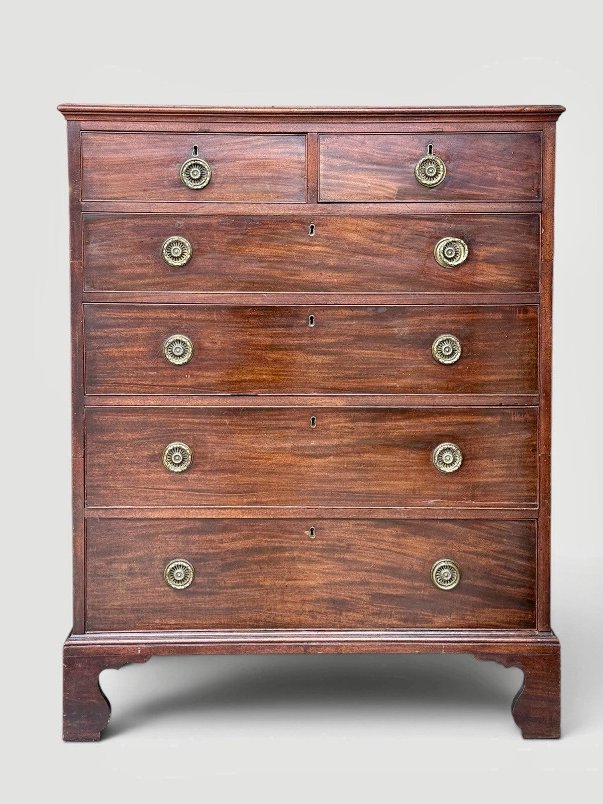 Large Antique Georgian Chest of Drawers Sectional Storage Furniture 188cm Wide