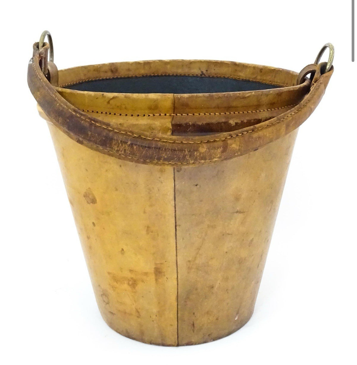 Antique Leather Lined Fire Bucket 