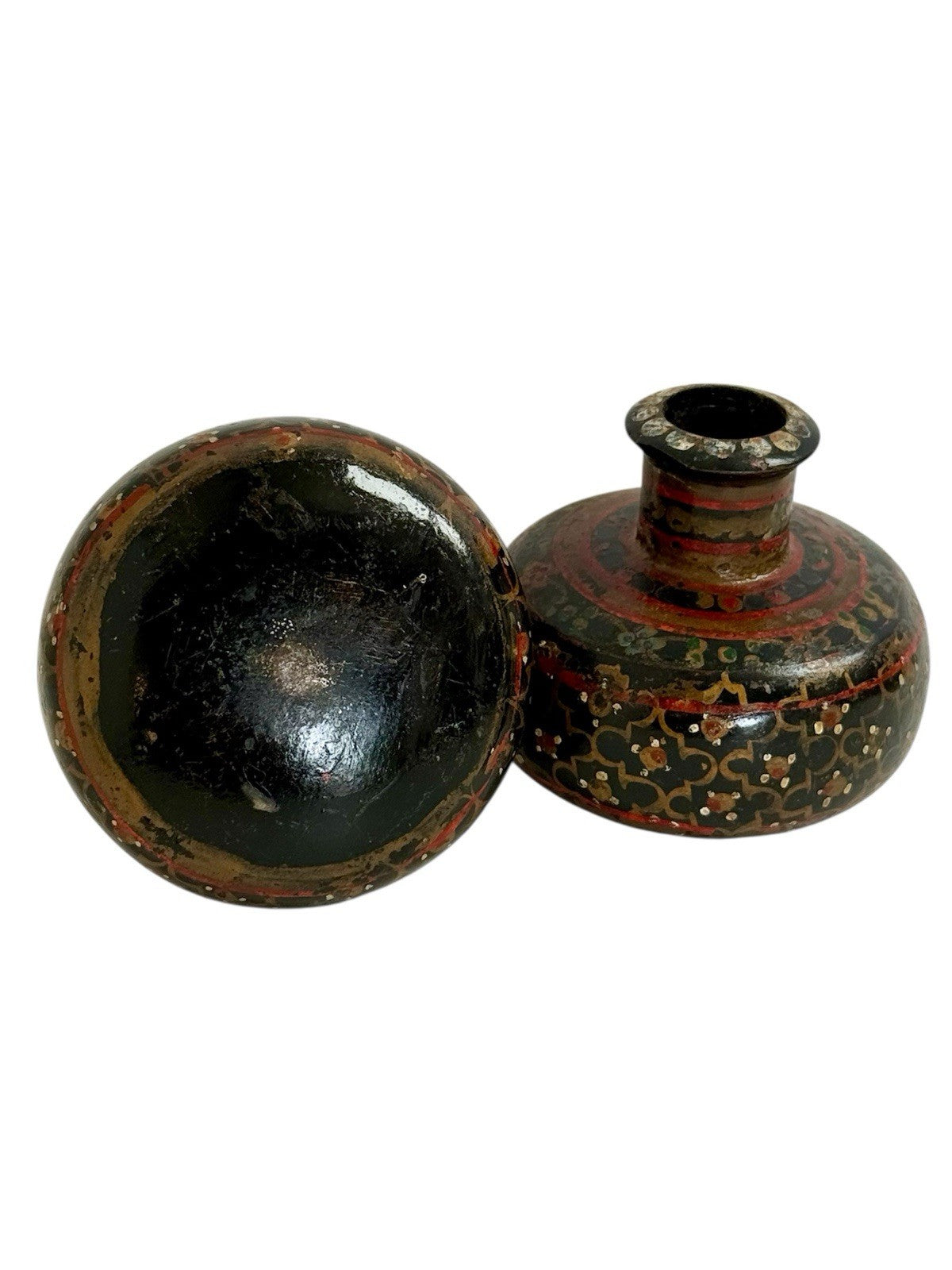 Pair Of Vintage Indian Rose Water Bottles  