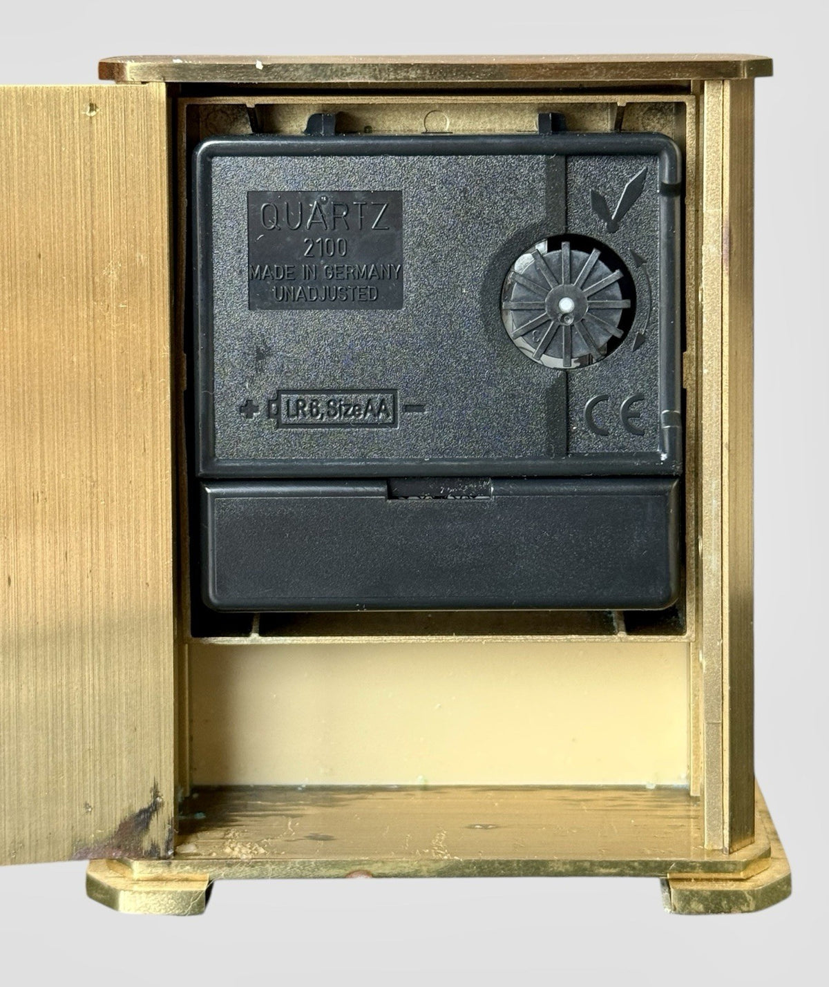 Vintage Tiffany & Co Brass Mantel Clock Roman Numeral Desk Clock