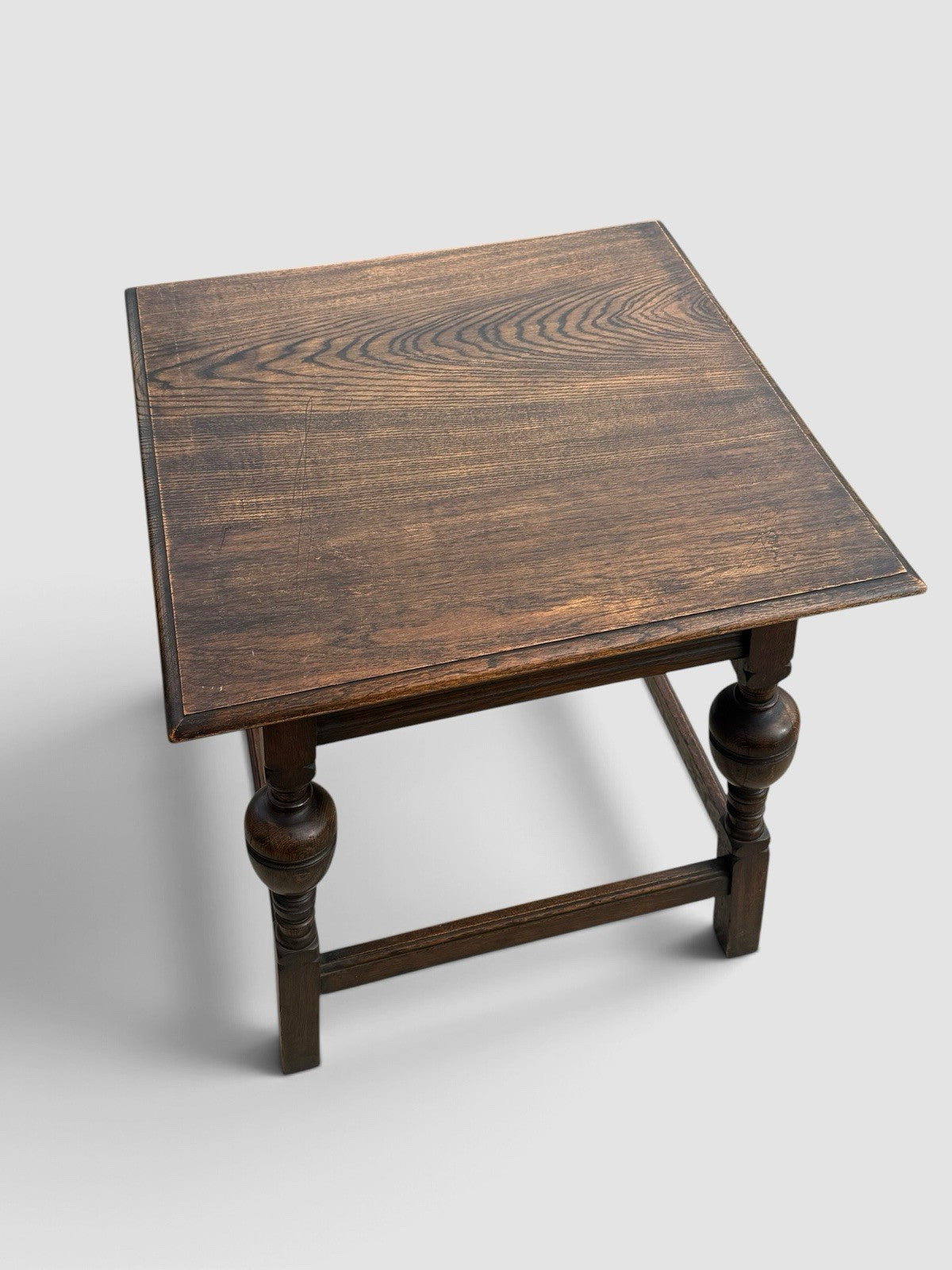 Victorian Oak Side Table Antique Solid Wood Occasional Lamp Table