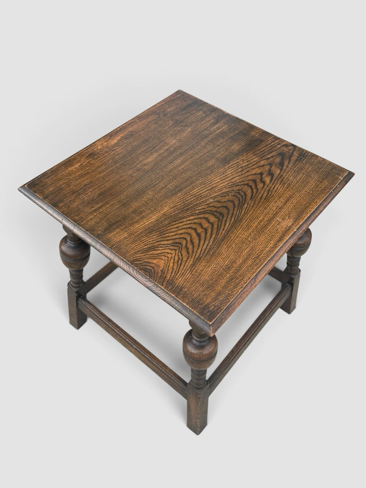 Victorian Oak Side Table Antique Solid Wood Occasional Lamp Table
